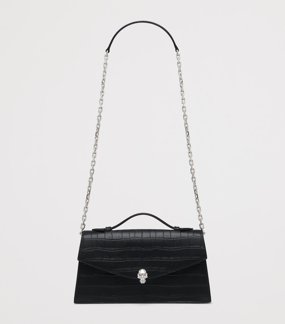 McQueen Leather Skull Top-Handle Bag Image 3
