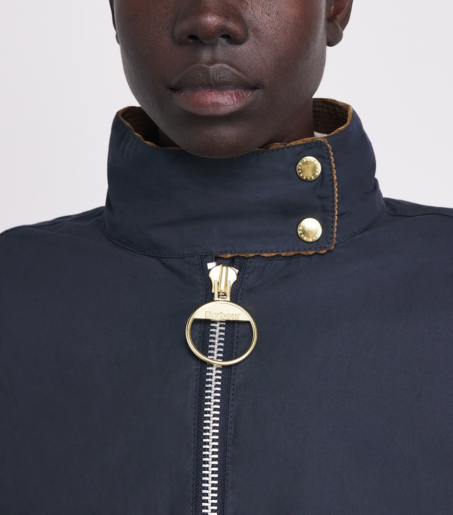 Barbour Womens Blackthorn Jacket Vulcan Navy/beige Ta Image 3
