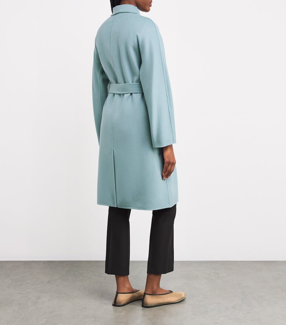 Virgin Wool-Blend Coat PASTEL GREEN Image 4