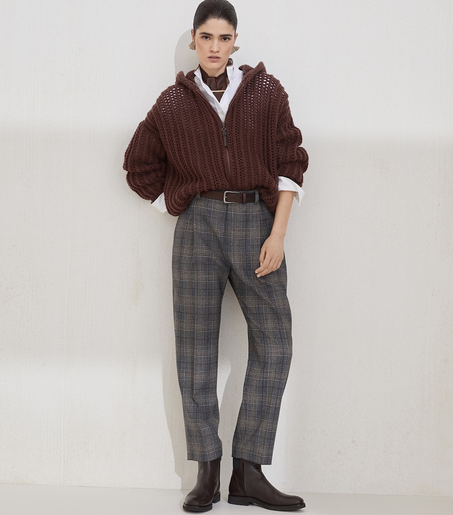 Cotton-Blend Balloon-Sleeve Shirt C159 Image 4