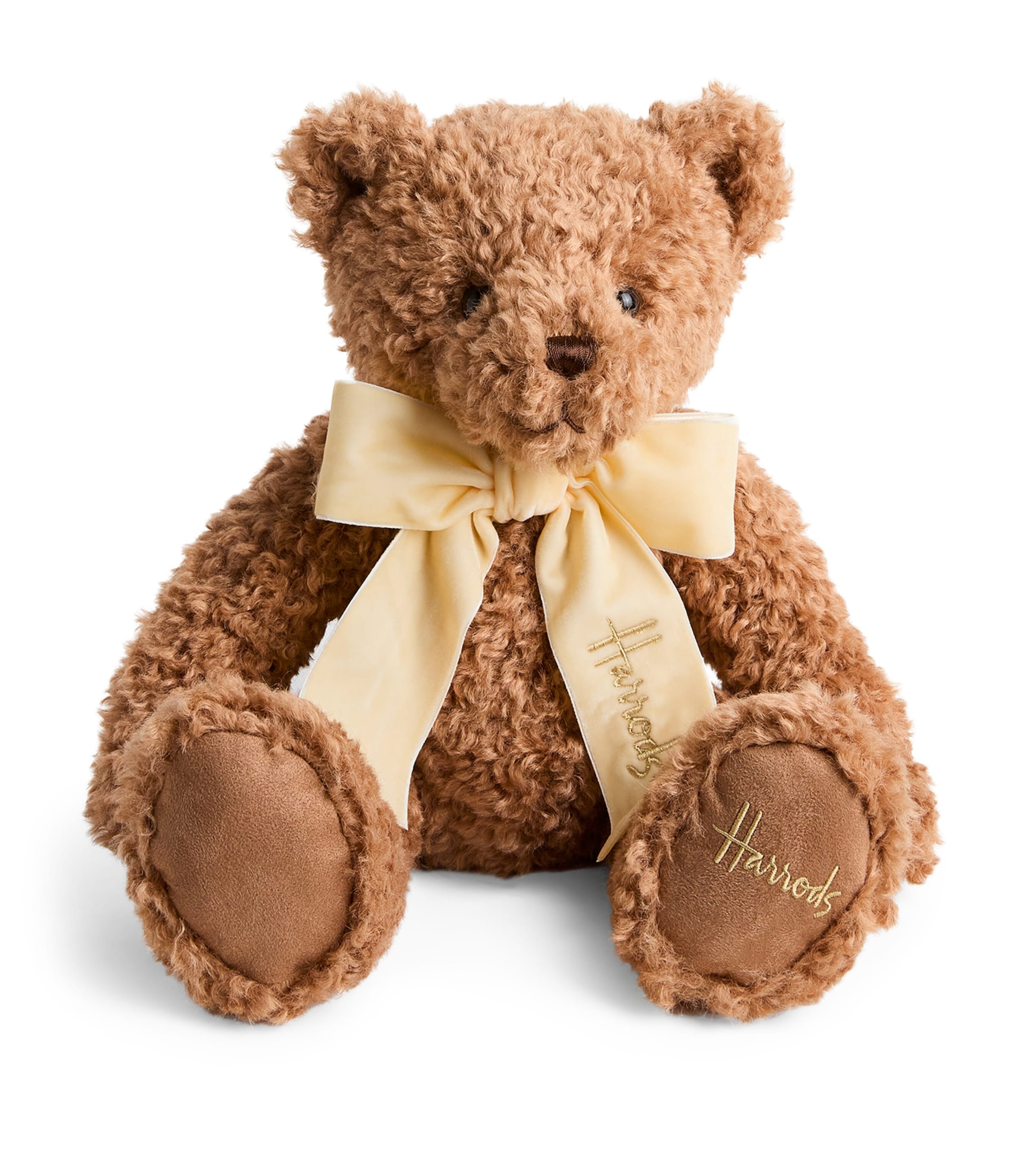 Harrods Curly Henry Bear (24cm) Honey Image 1