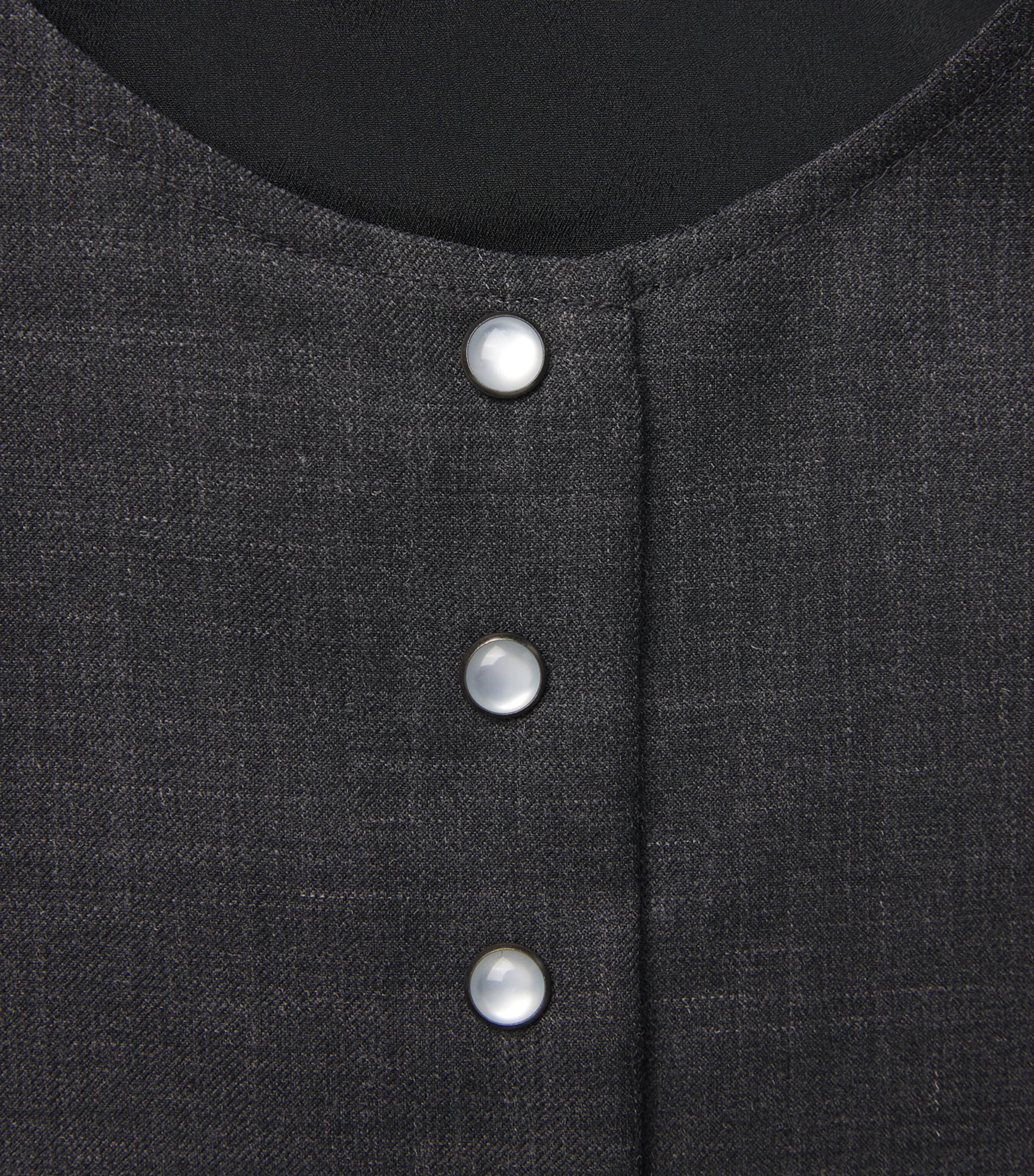 Long-Sleeve Peplum Shirt MOTTLED GREY Image 5