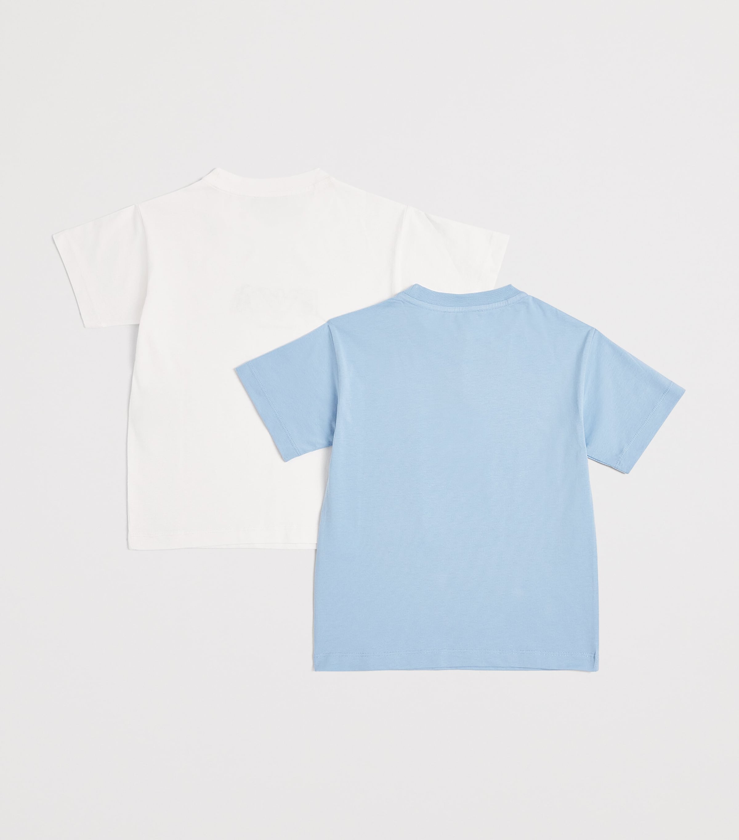 Pack of 2 Cotton Logo T-Shirts (4-16 Years) U9360 SOFT CHAMBRAY Image 2