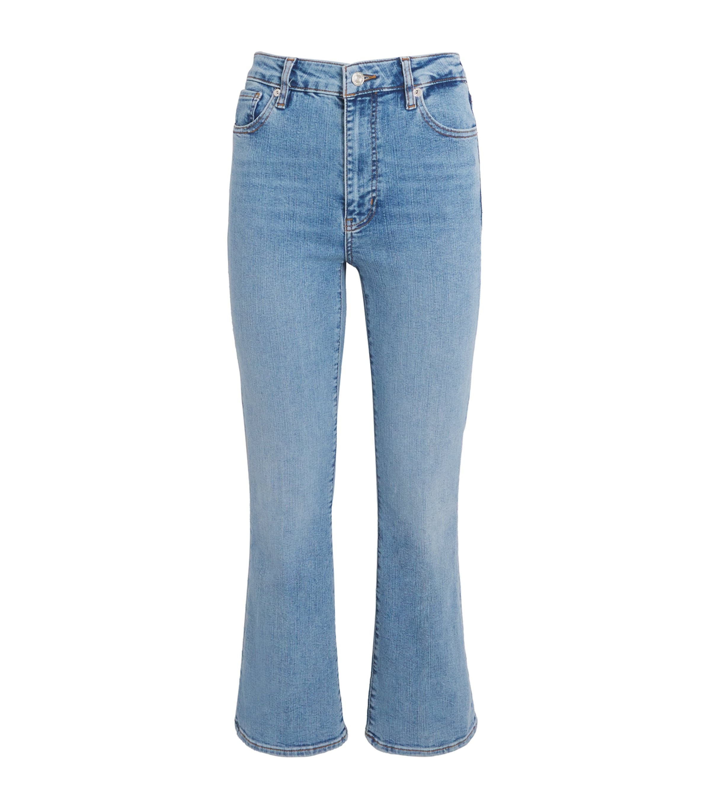 Frame The Reboot Crop Bootcut Jeans In Blue
