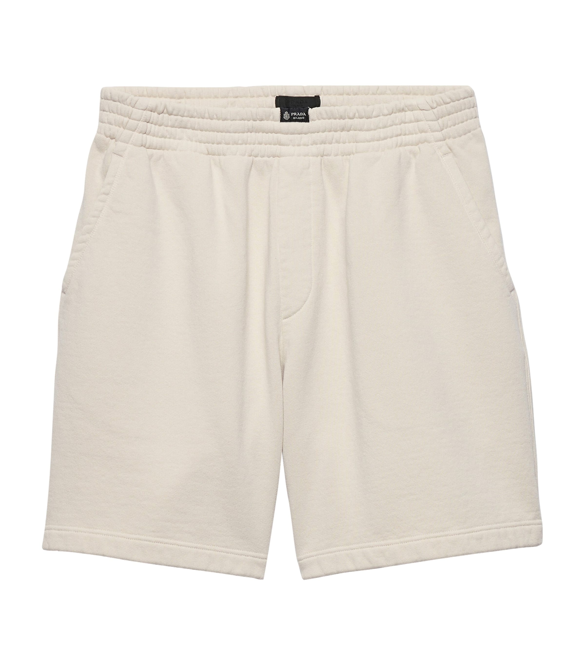 Prada Mens Cotton Bermuda Shorts Neutral Image 1