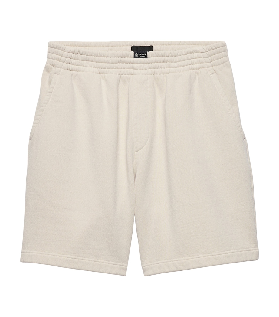 Prada Mens Cotton Bermuda Shorts Neutral Image 1