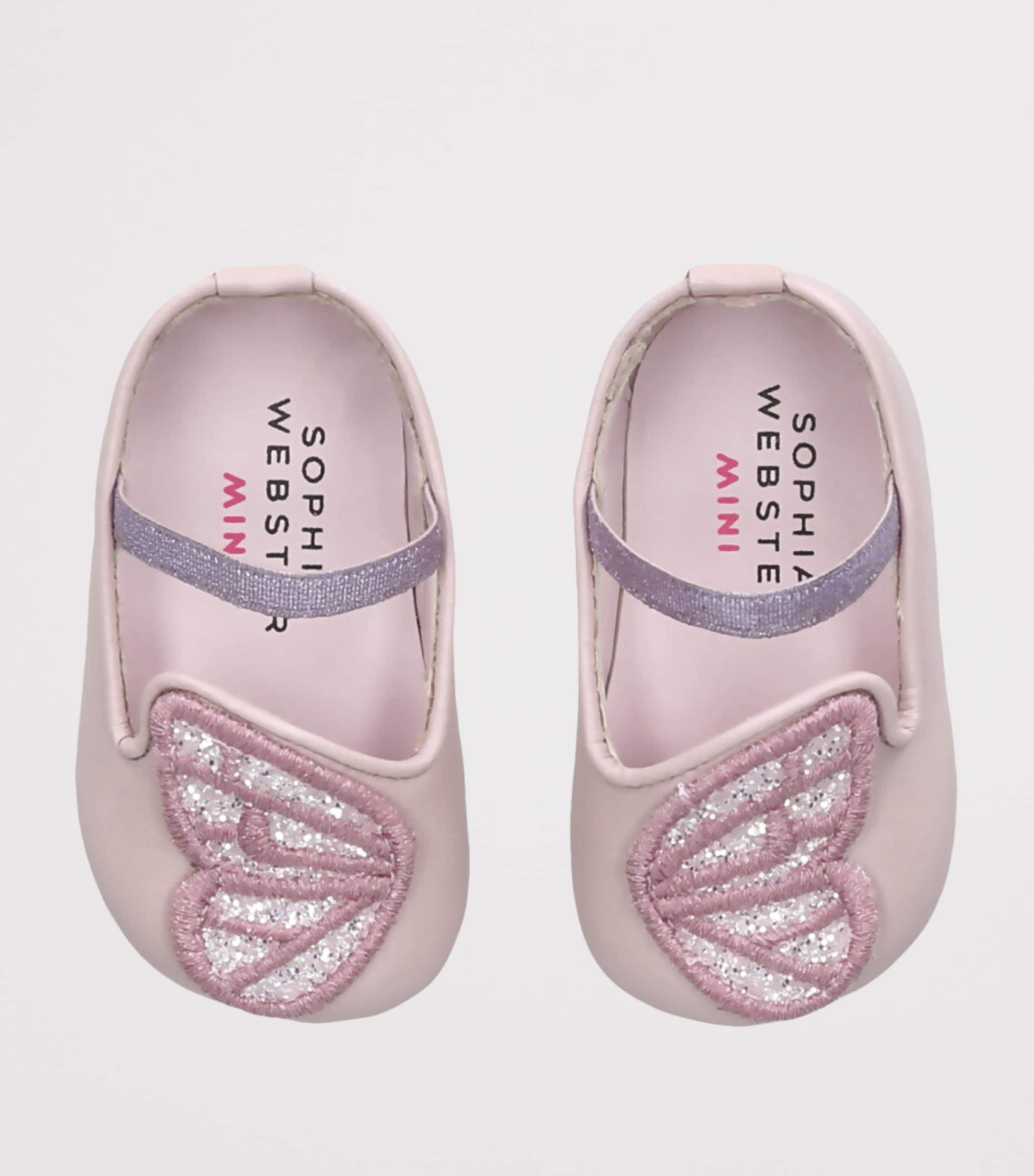 Sophia Webster Mini Leather Butterfly Ballet Flats Pale Pink Image 4
