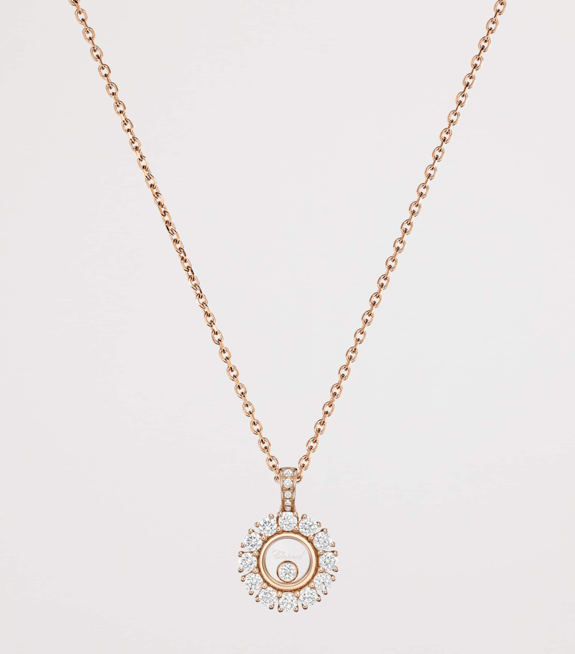 Rose Gold and Diamond Happy Diamonds Icons Joaillerie Pendant Necklace 18K ROSE GOLD Image 2