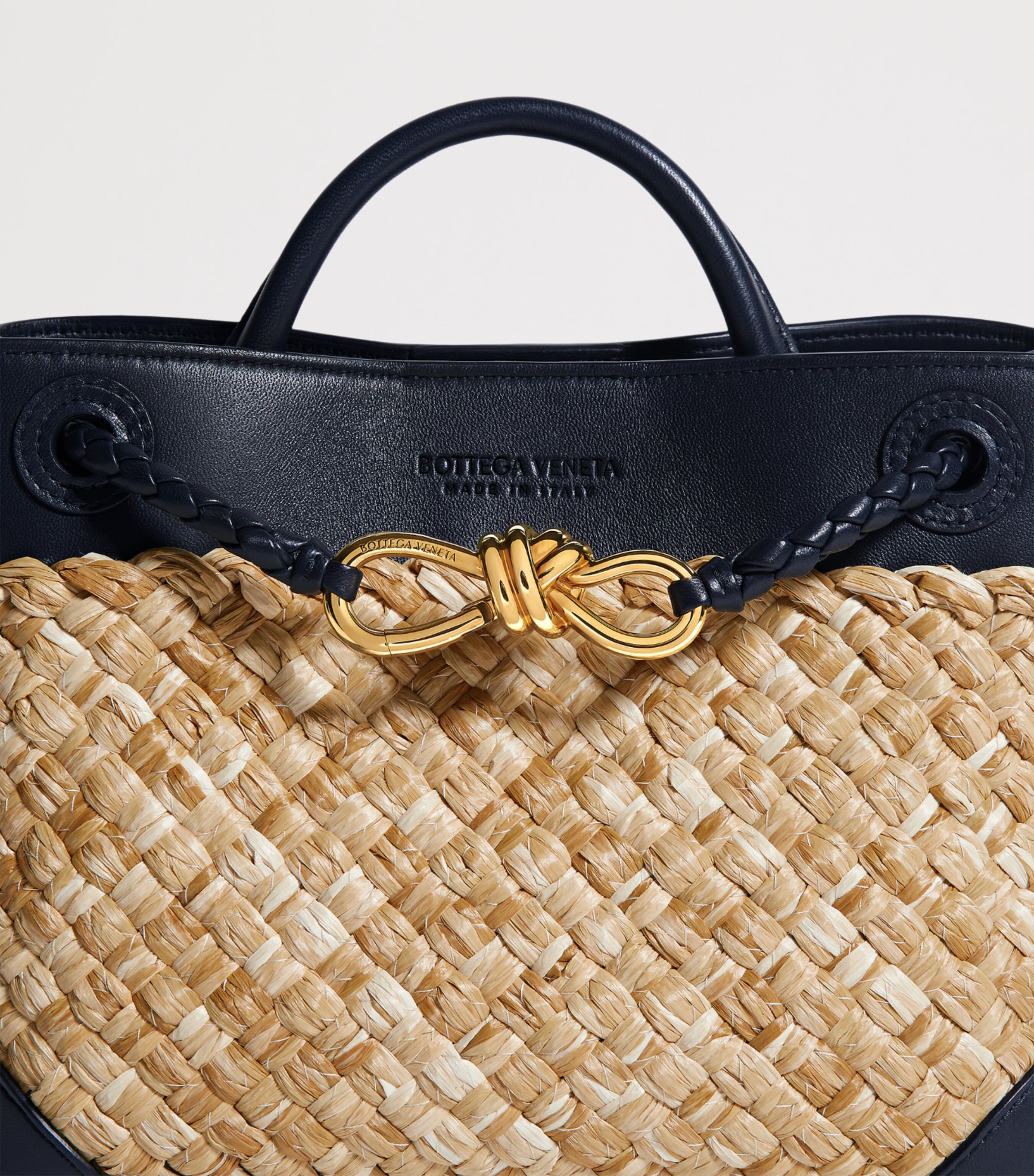 Bottega Veneta Womens Small Raffia Andiamo Top-Handle Bag Image 8