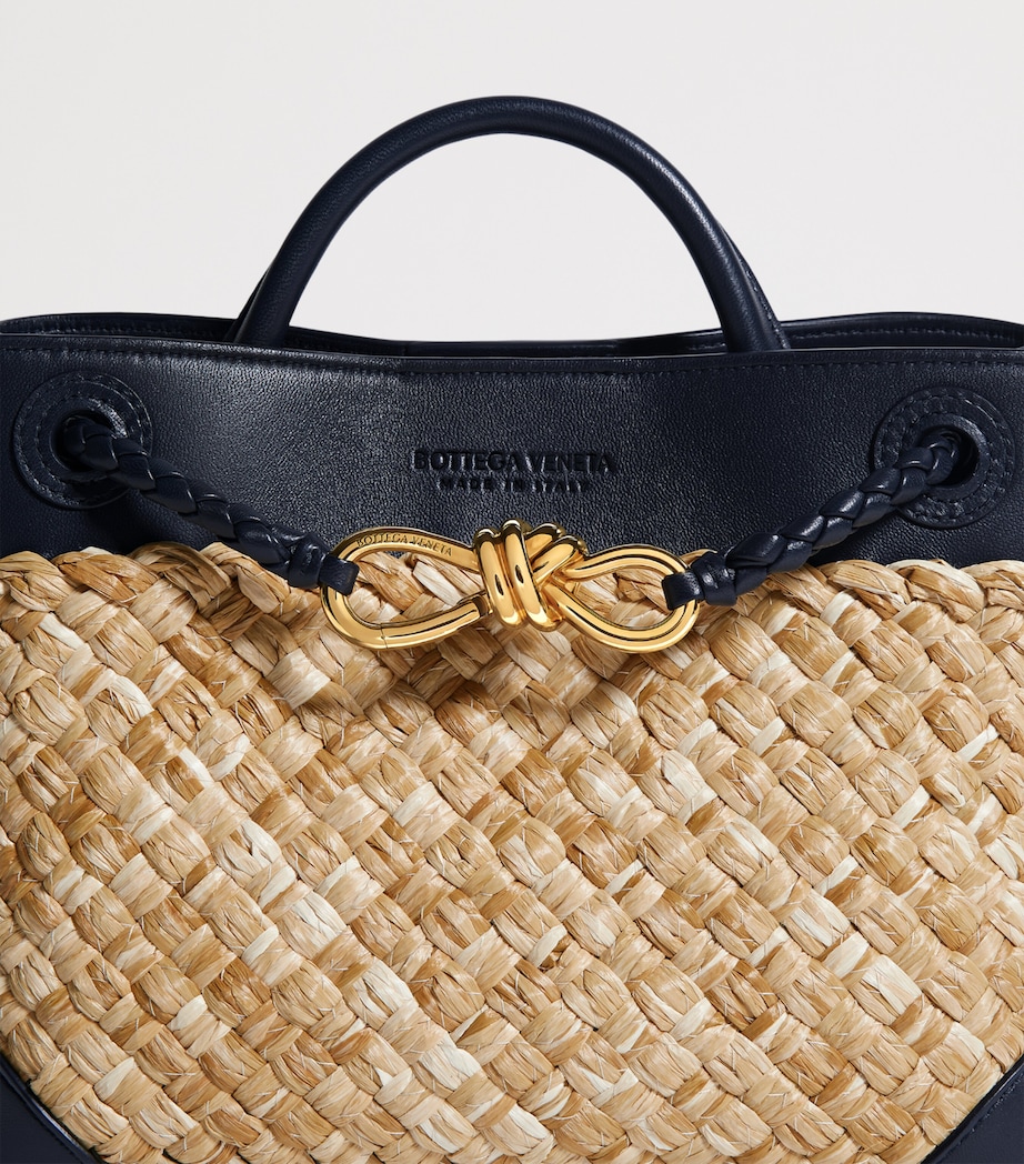 Bottega Veneta Womens Small Raffia Andiamo Top-Handle Bag Image 8