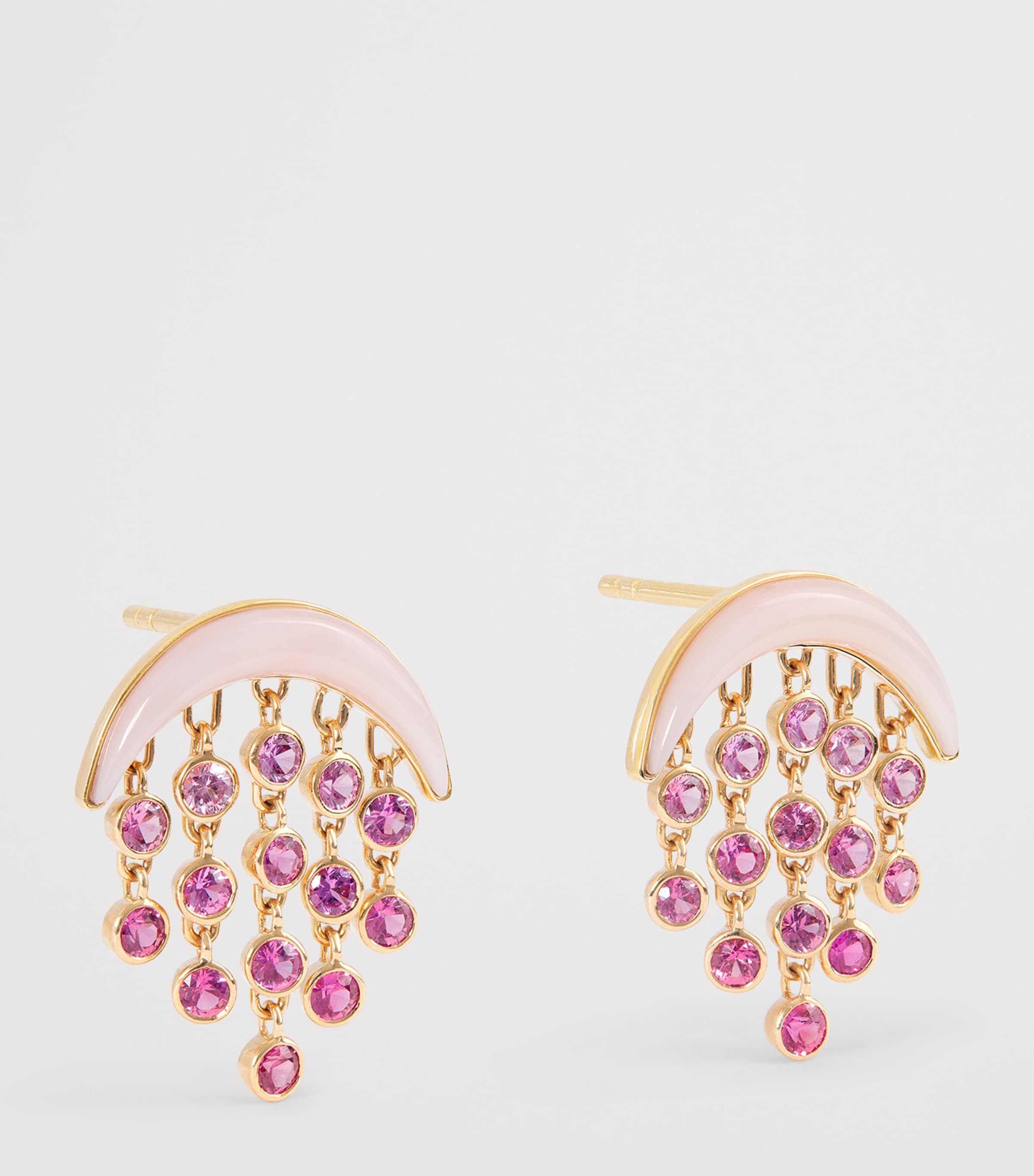 Yellow Gold, Sapphire and Opal Baby Fringe Earrings YELLOW GOLD Image 3