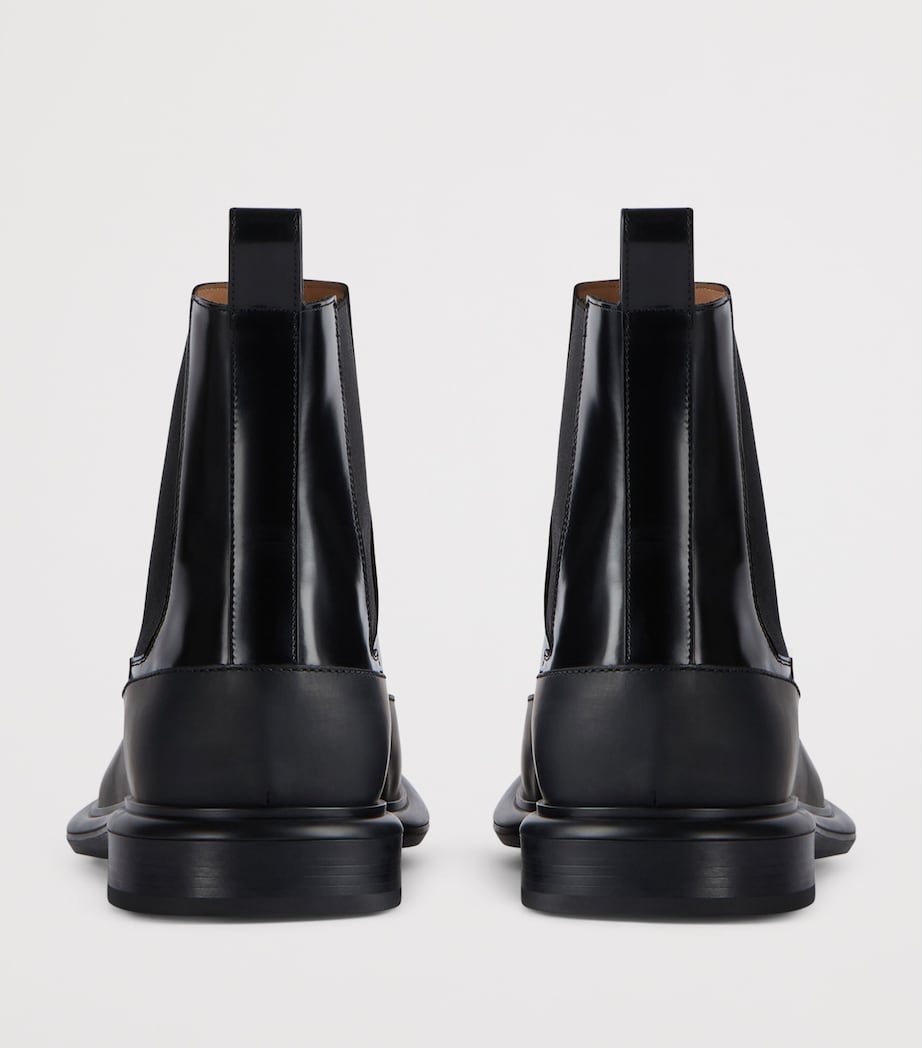 Leather Chelsea Boots BLACK Image 4