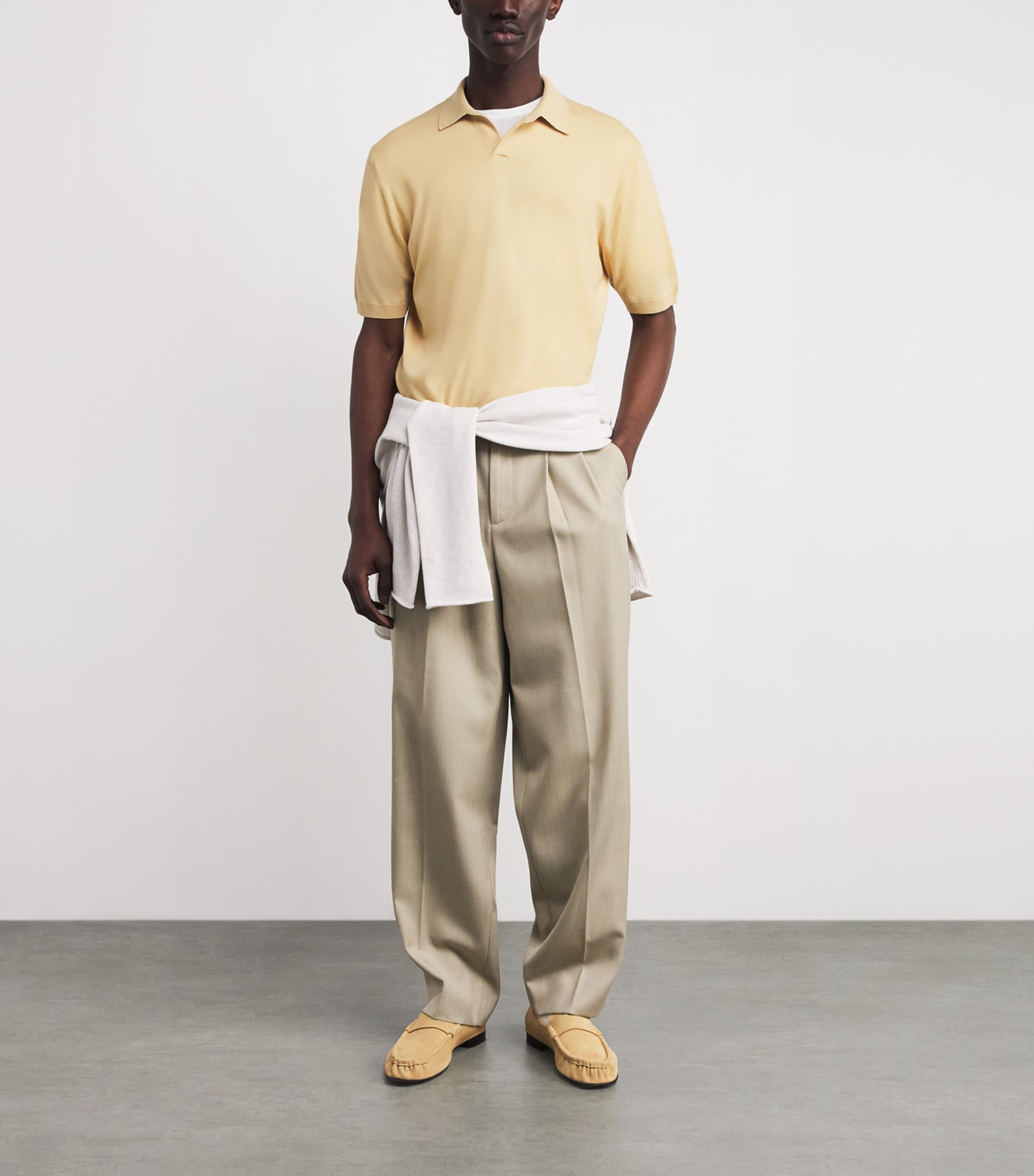 Kid Wool Polo Shirt 20131 LIGHT YELLOW Image 2