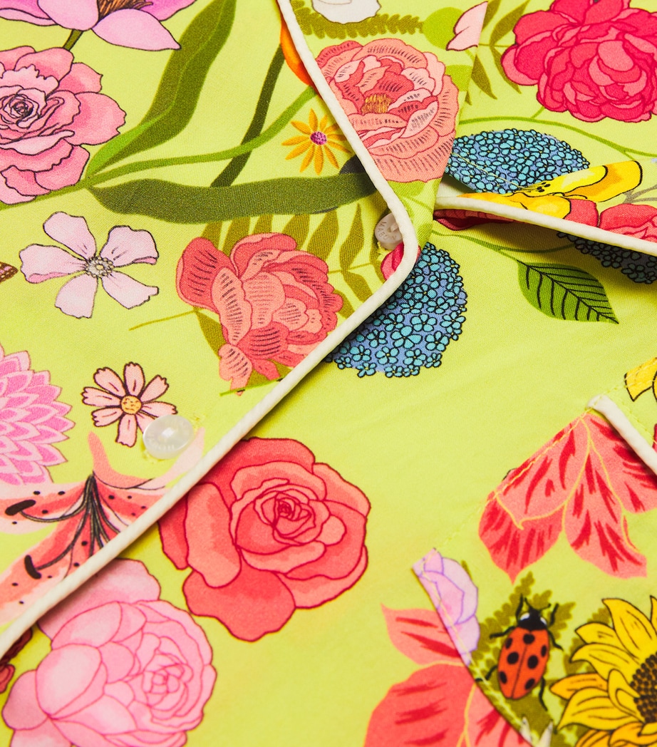 Florist Print Short Pyjama Set (2-13 Years) LIME Image 4