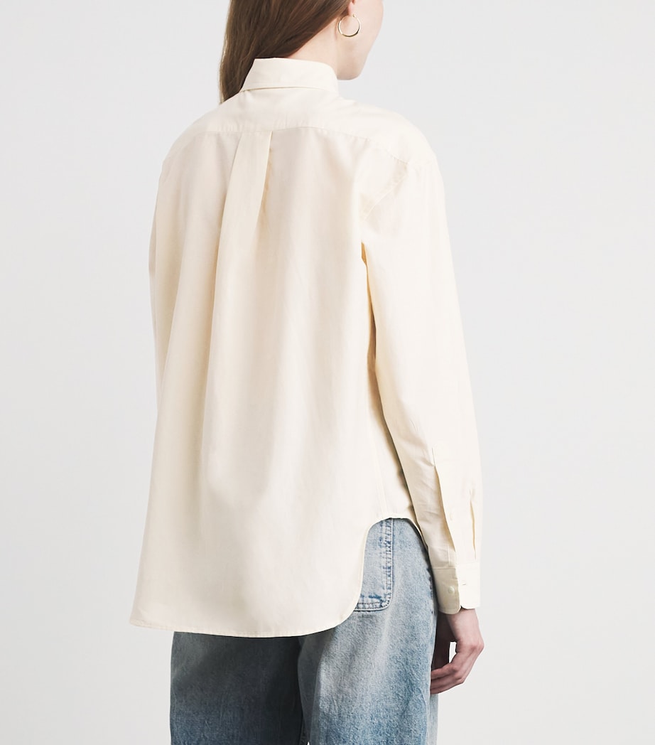 Polo Ralph Lauren Womens Cotton-Silk Relaxed-Fit Shirt Full Cream Image 5