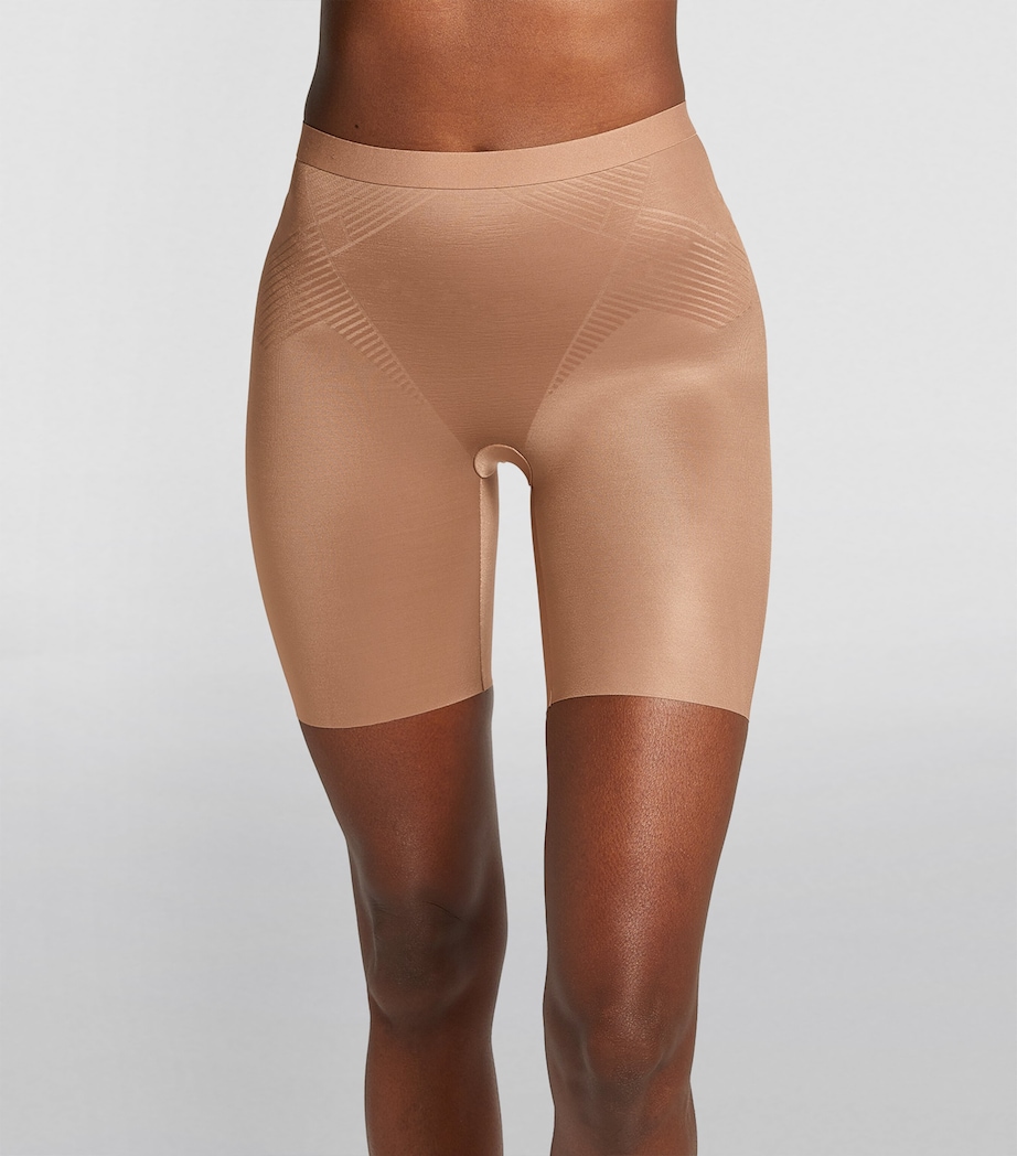 SPANXshape Invisible Mid-Thigh Shorts - Medium Control CAFÉ AU LAIT Image 2