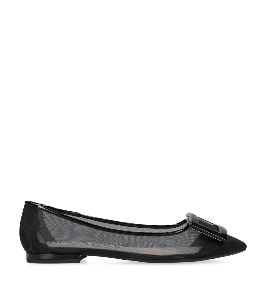 Net Gommettine Ballet Flats BLACK Image 1