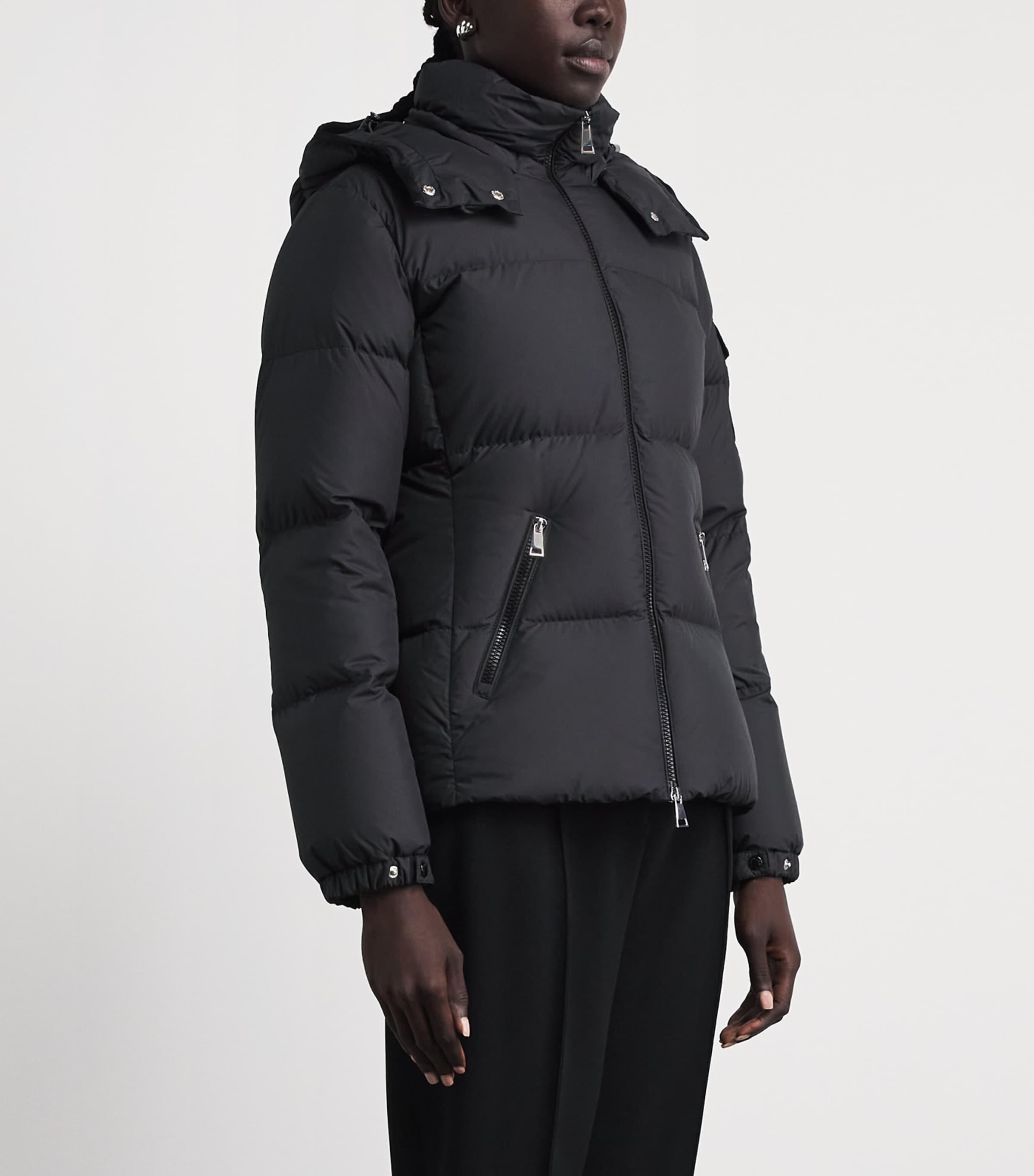 Moncler Black Down Quilted Fourmines Jacket | Harrods KR