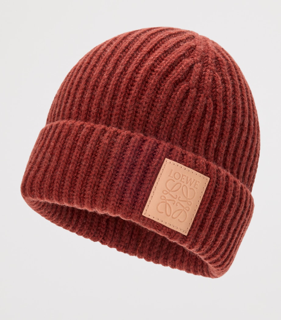 Cashmere Logo Beanie MAHOGANY Image 2