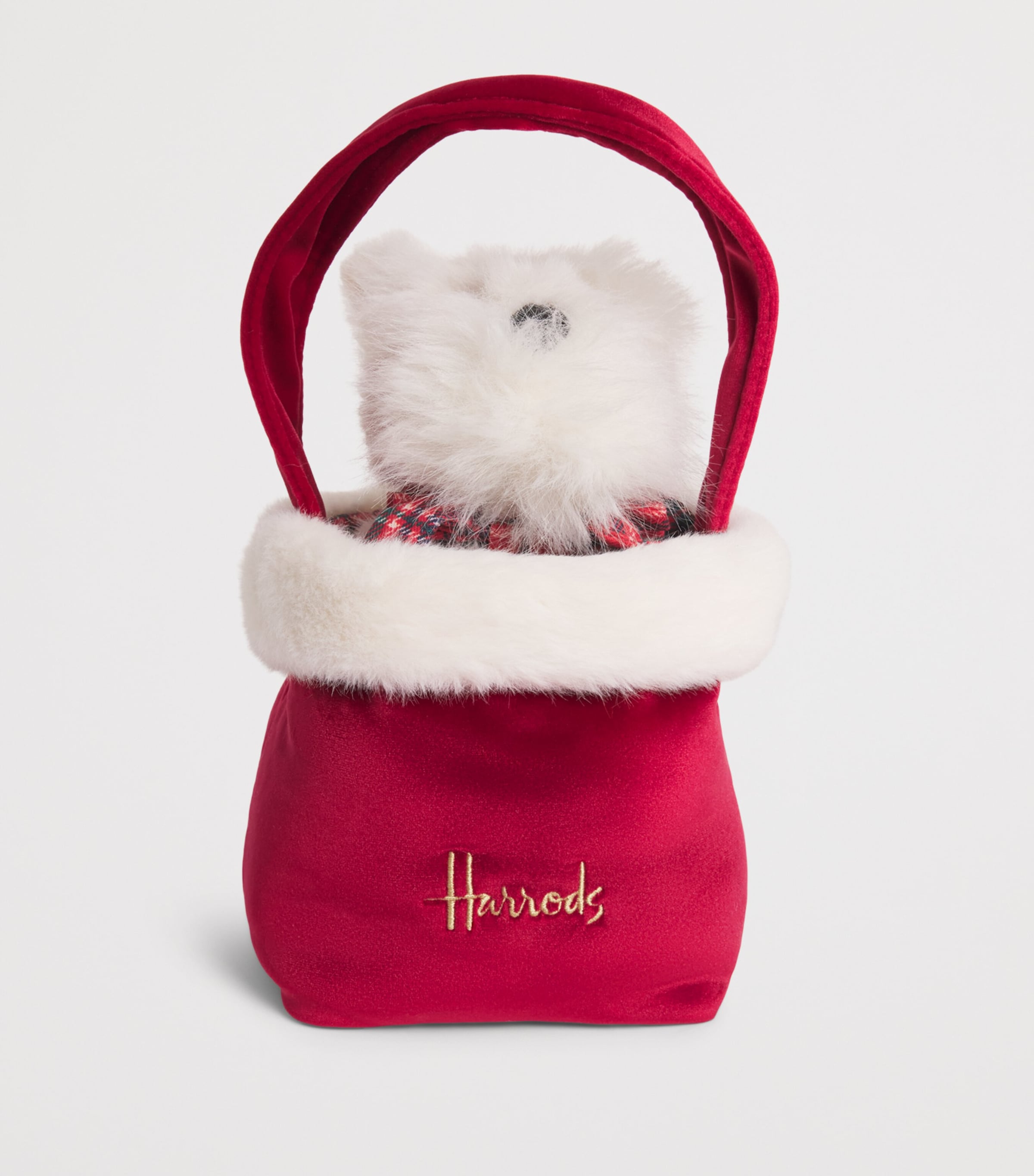 Harrods Westie in a Bag (19cm) Cream Image 2