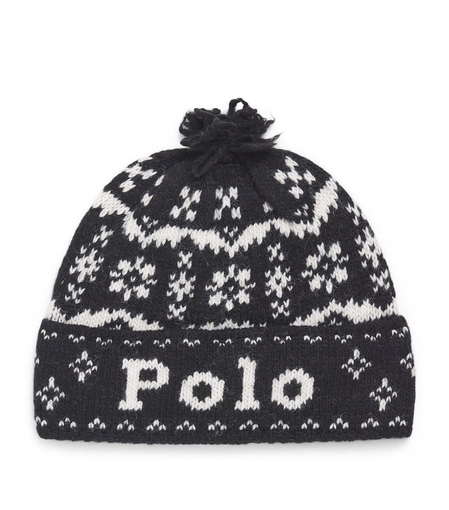Polo Ralph Lauren Wool Polo Beanie Black Image 1
