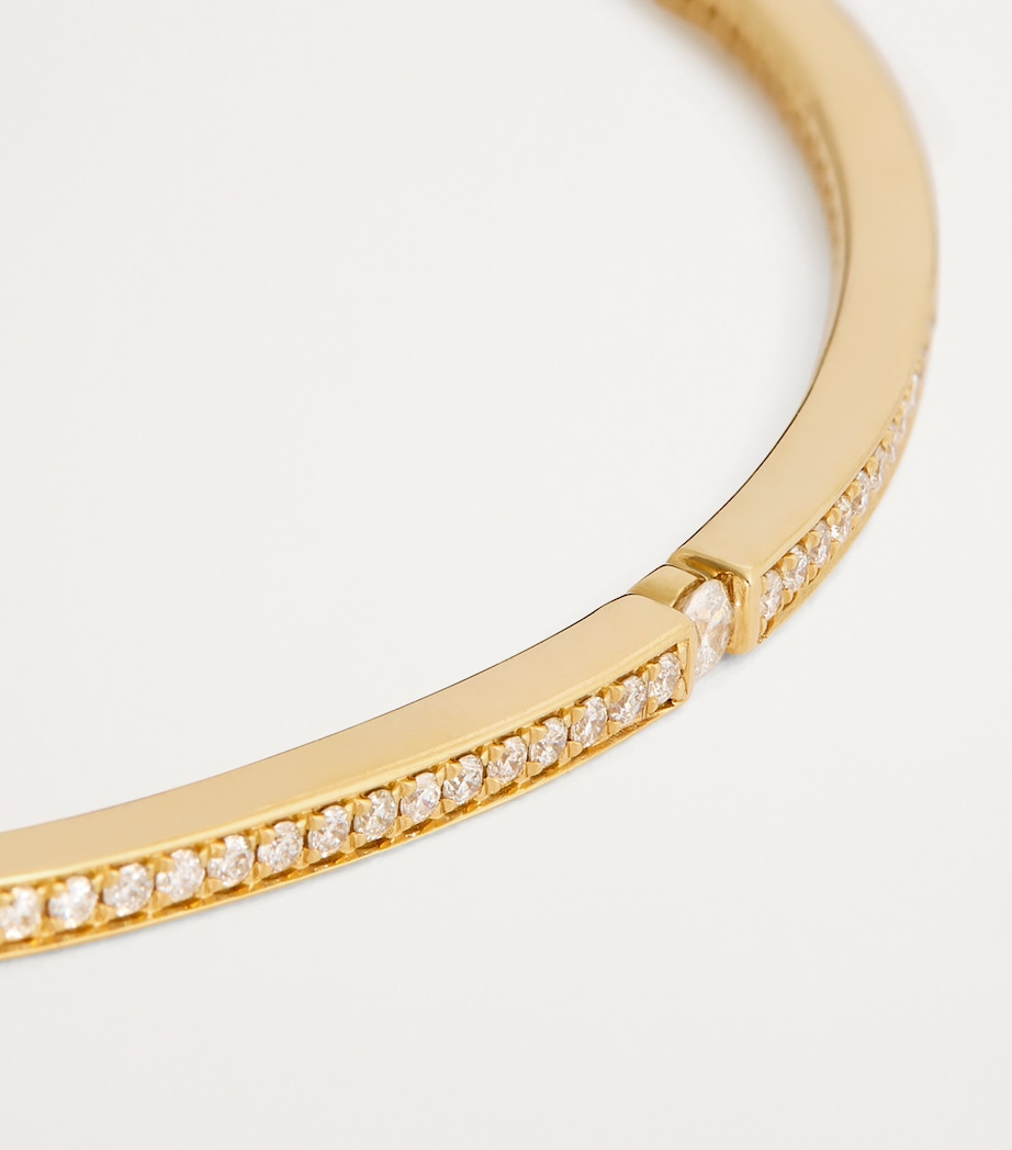 Persée Small Yellow Gold and Diamond Zeus Bangle Yellow Gold Image 6
