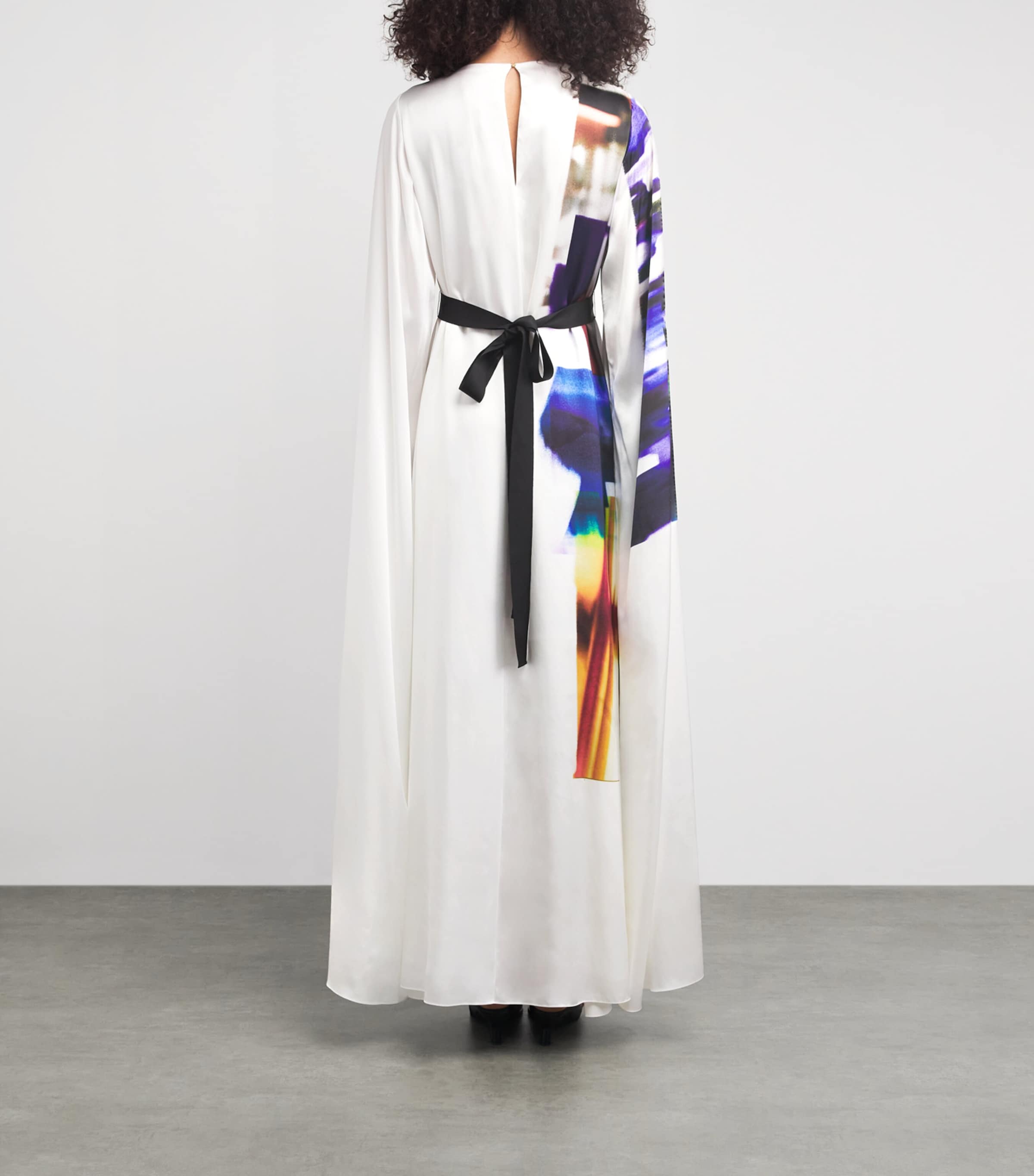 Roksanda Womens Silk Belted Razi Maxi Dress Station Print Image 4