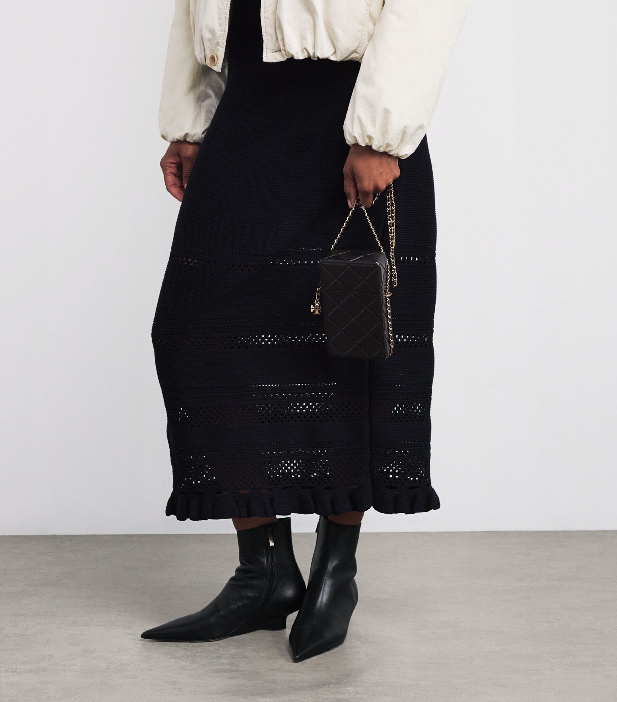 Leather Fleming Phone Cross-Body Bag 001 BLACK Image 5