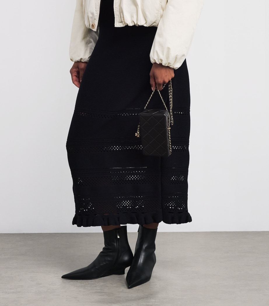 Leather Fleming Phone Cross-Body Bag 001 BLACK Image 5