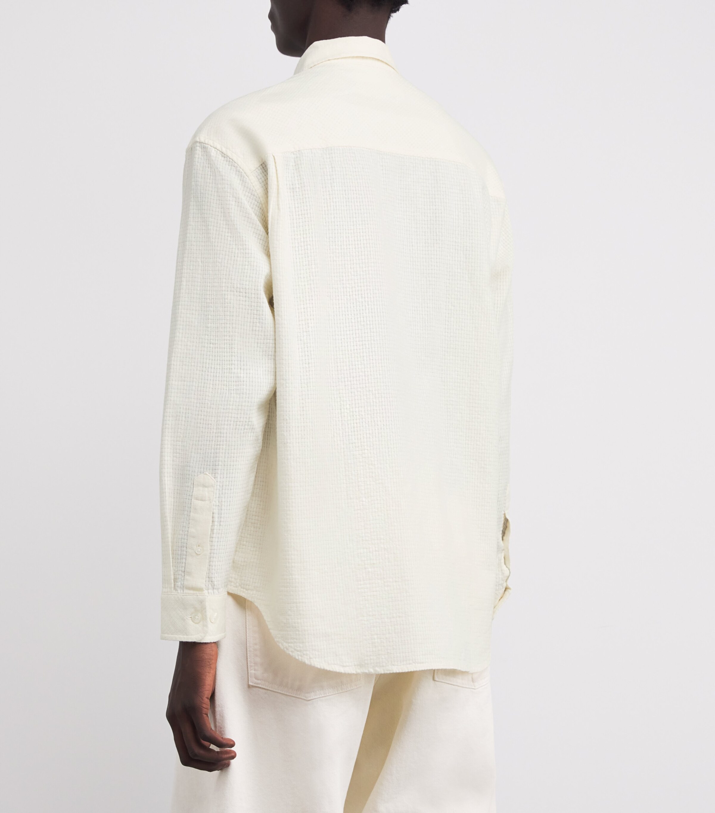 Linen-Cotton Saluan Shirt CLEAR CREAM Image 4