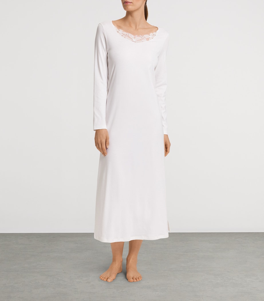 Cotton Long-Sleeve Kalea Nightdress OFF WHITE Image 3