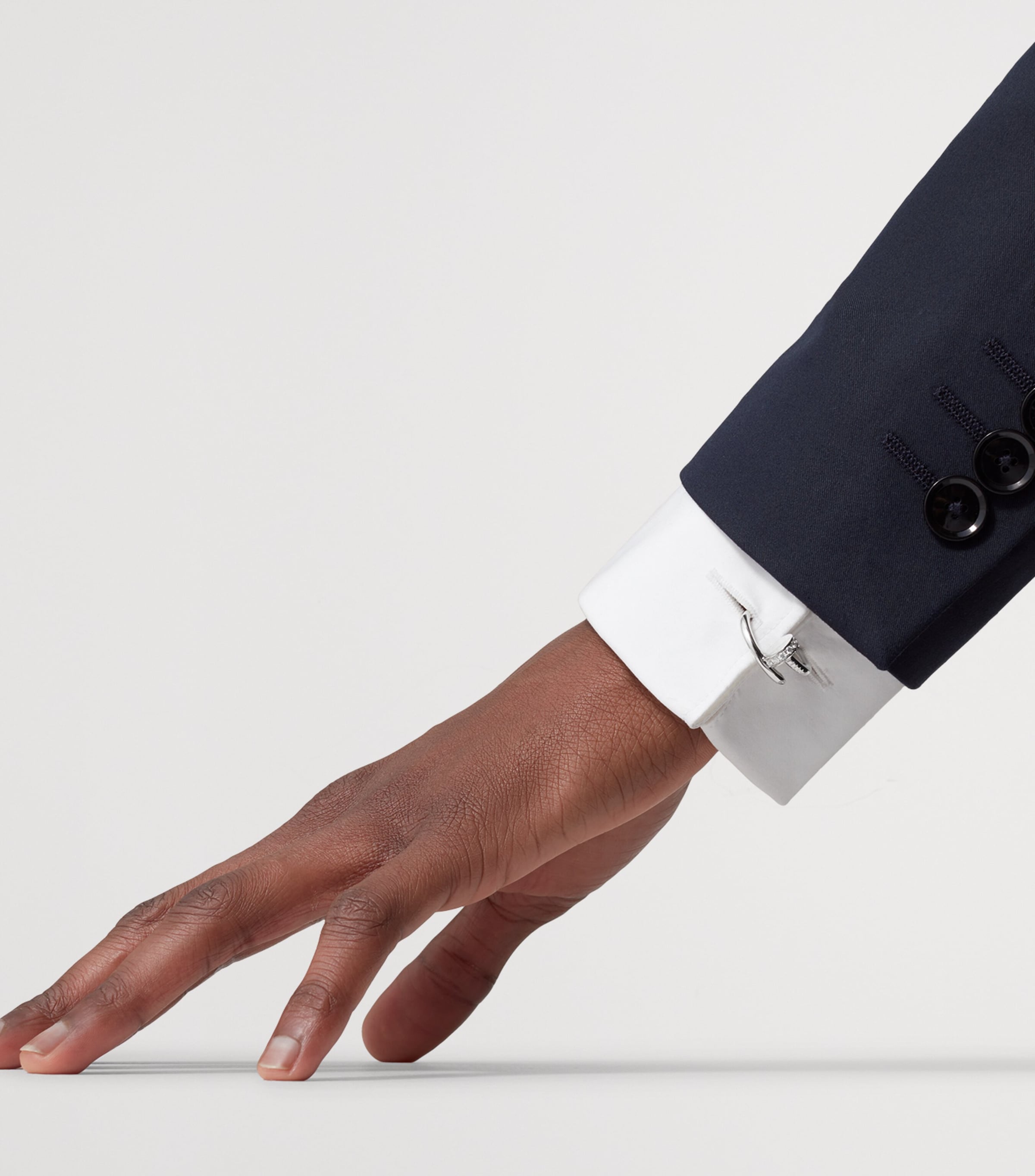 White Gold and Diamond Juste un Clou Cufflinks WHITE GOLD Image 5