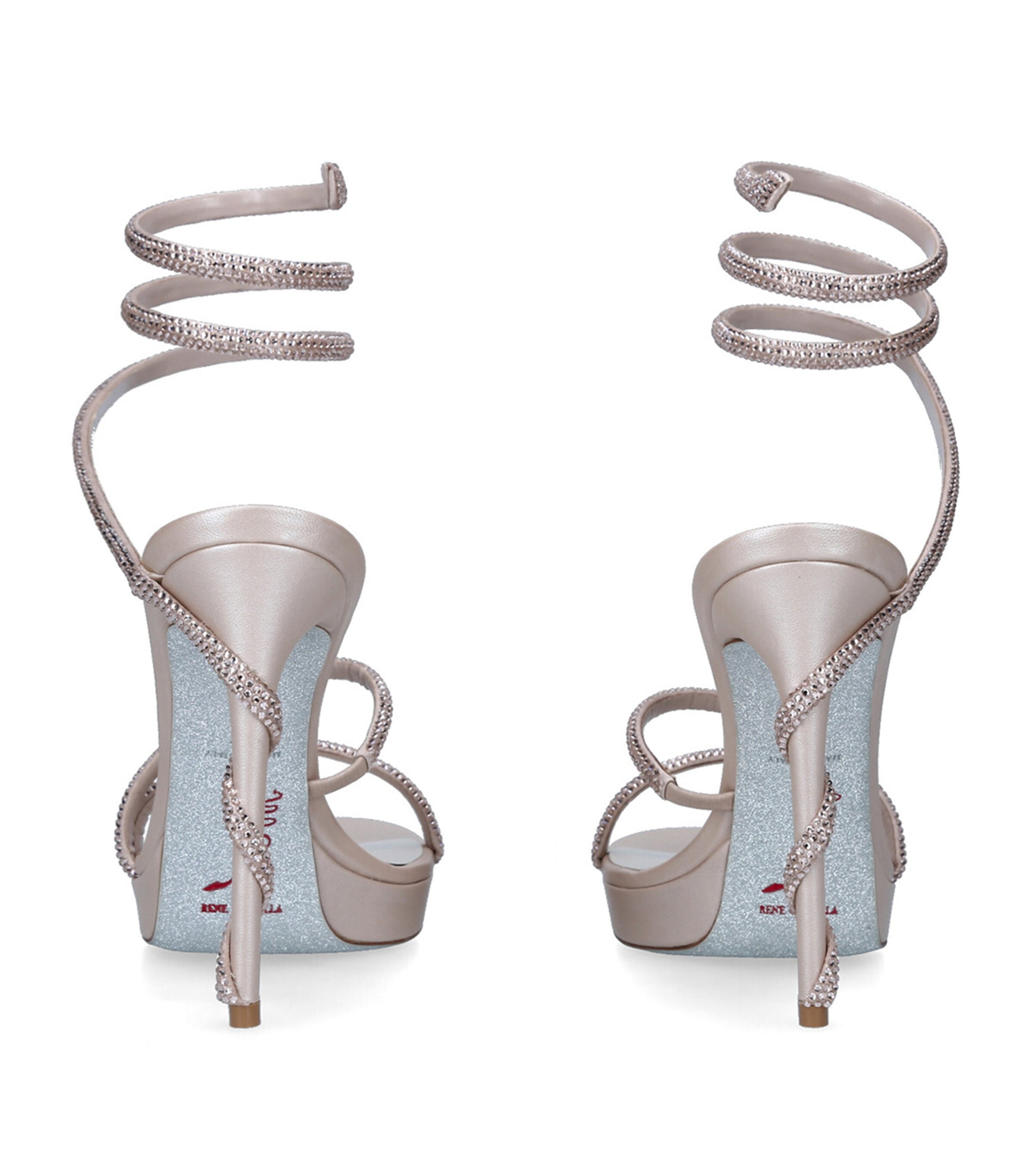 Rene Caovilla Margot Metallic Leather Platform Sandal Margot