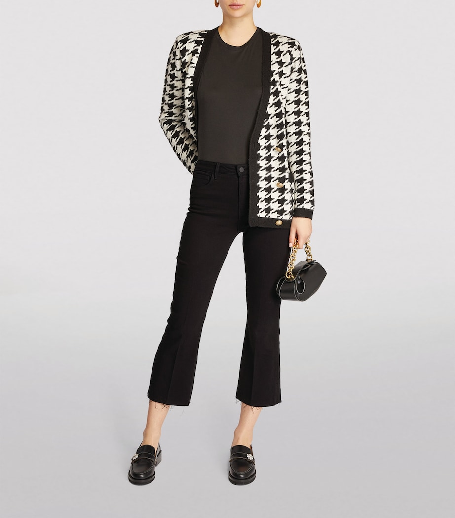 Kendra Cropped Flared Jeans BLACK Image 2