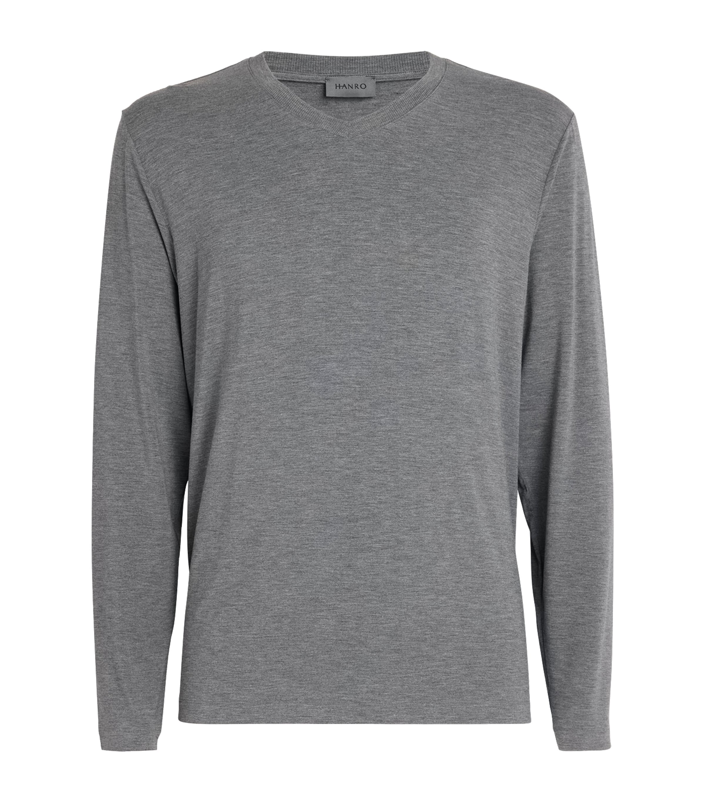 Casuals V-Neck T-Shirt 1945/STONE MELANGE Image 1