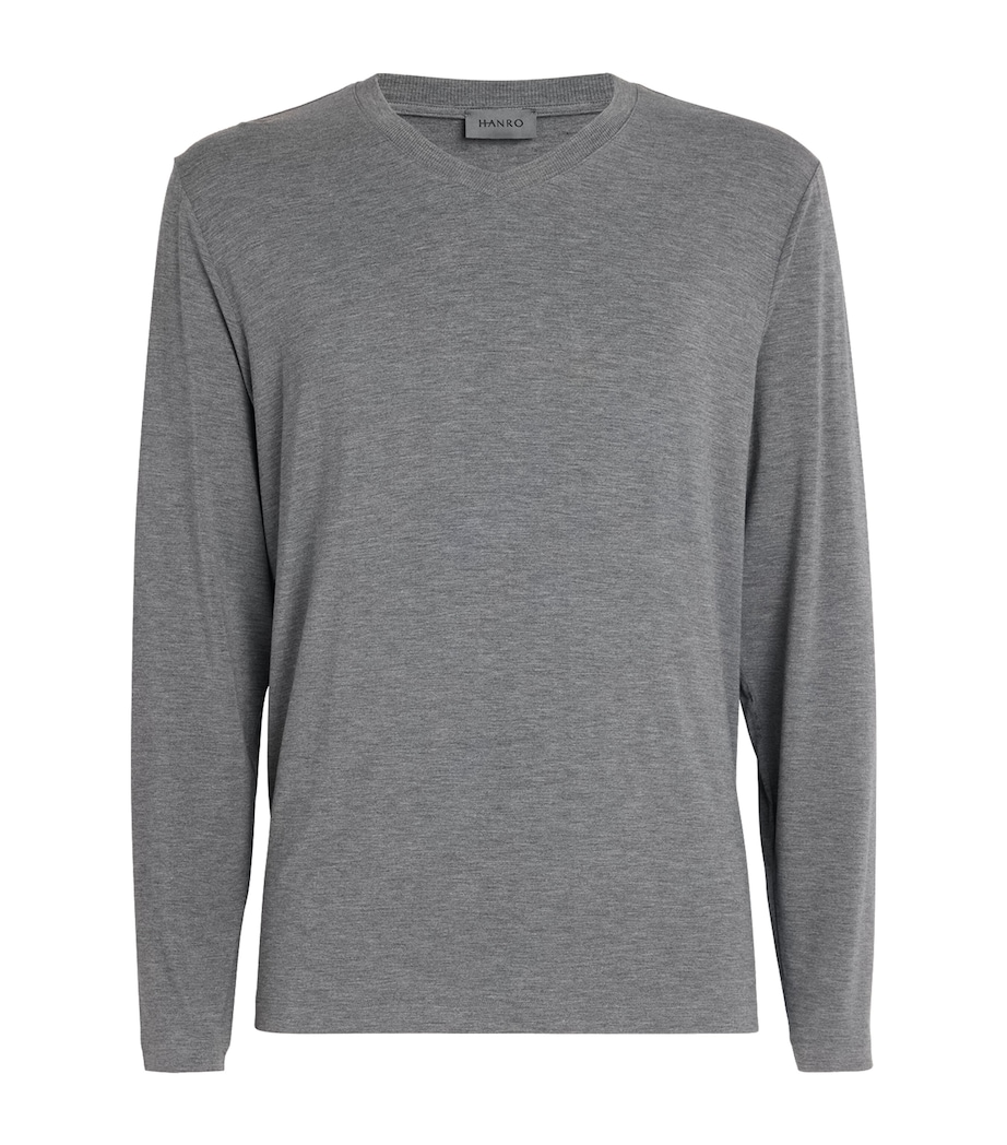 Casuals V-Neck T-Shirt 1945/STONE MELANGE Image 1