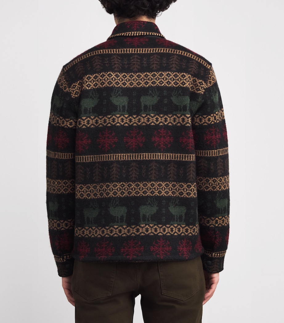 Alpaca-Wool Knitted Overshirt BLACK Image 4