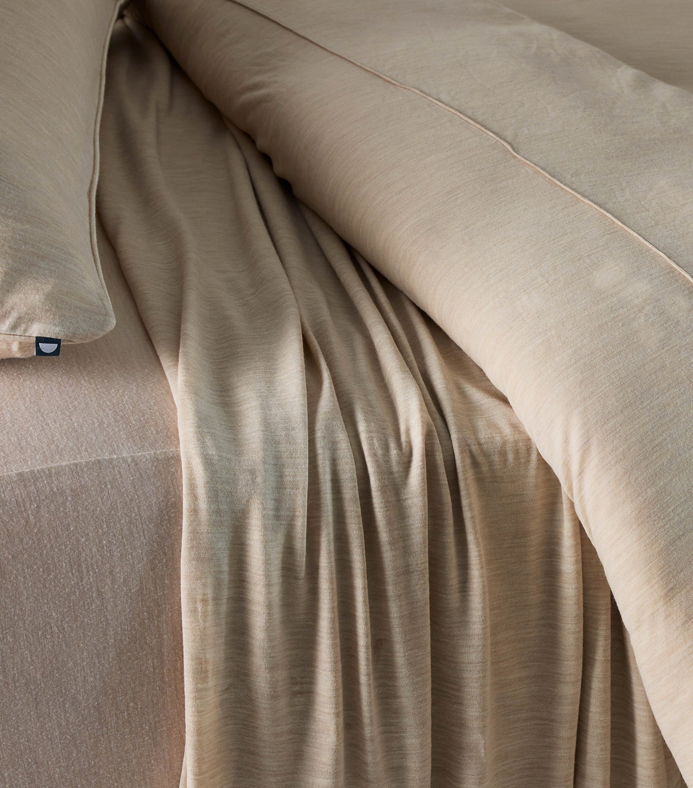 SHLEEP Merino Jersey Super King Duvet Cover (260cm x 220cm) Tropical Sand Image 2