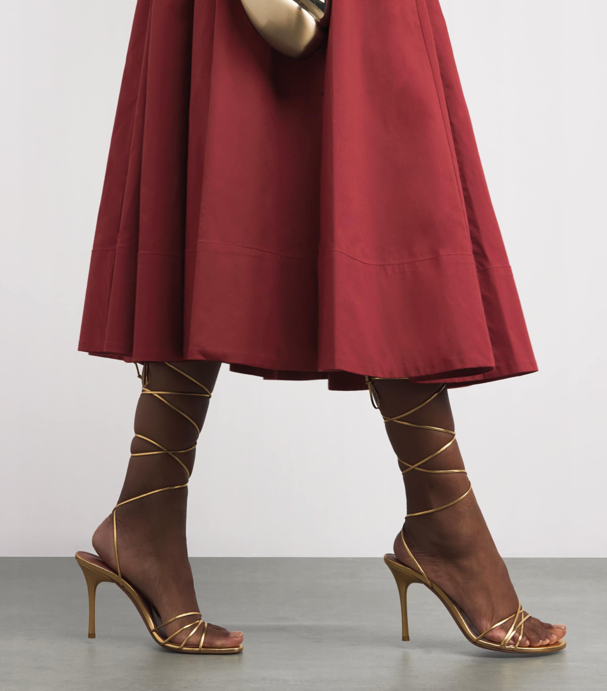 Stretch-Cotton Wells Midi Dress SANG SANGRIA Image 6