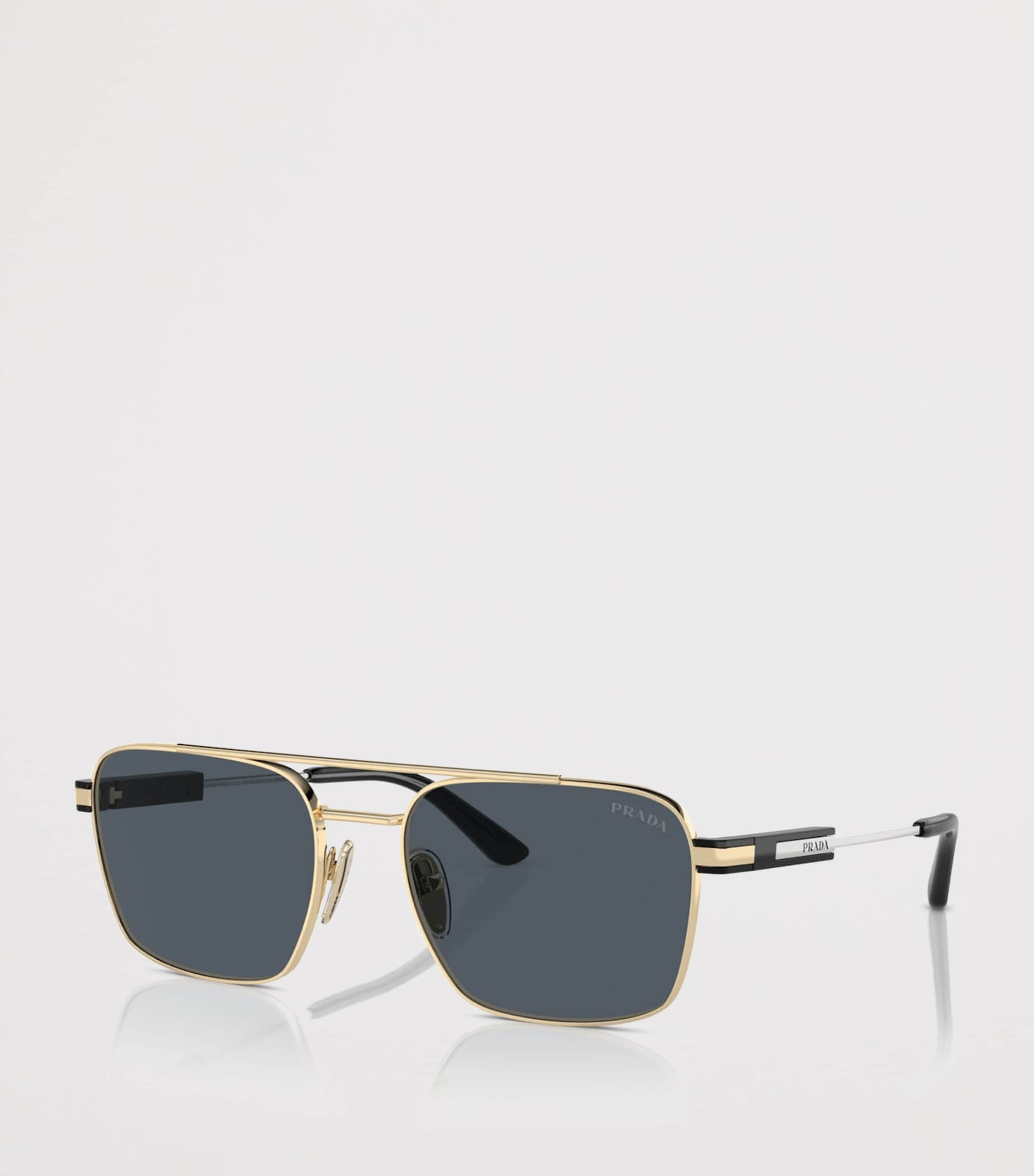 Prada Metal Pillow Sunglasses Gold Image 2