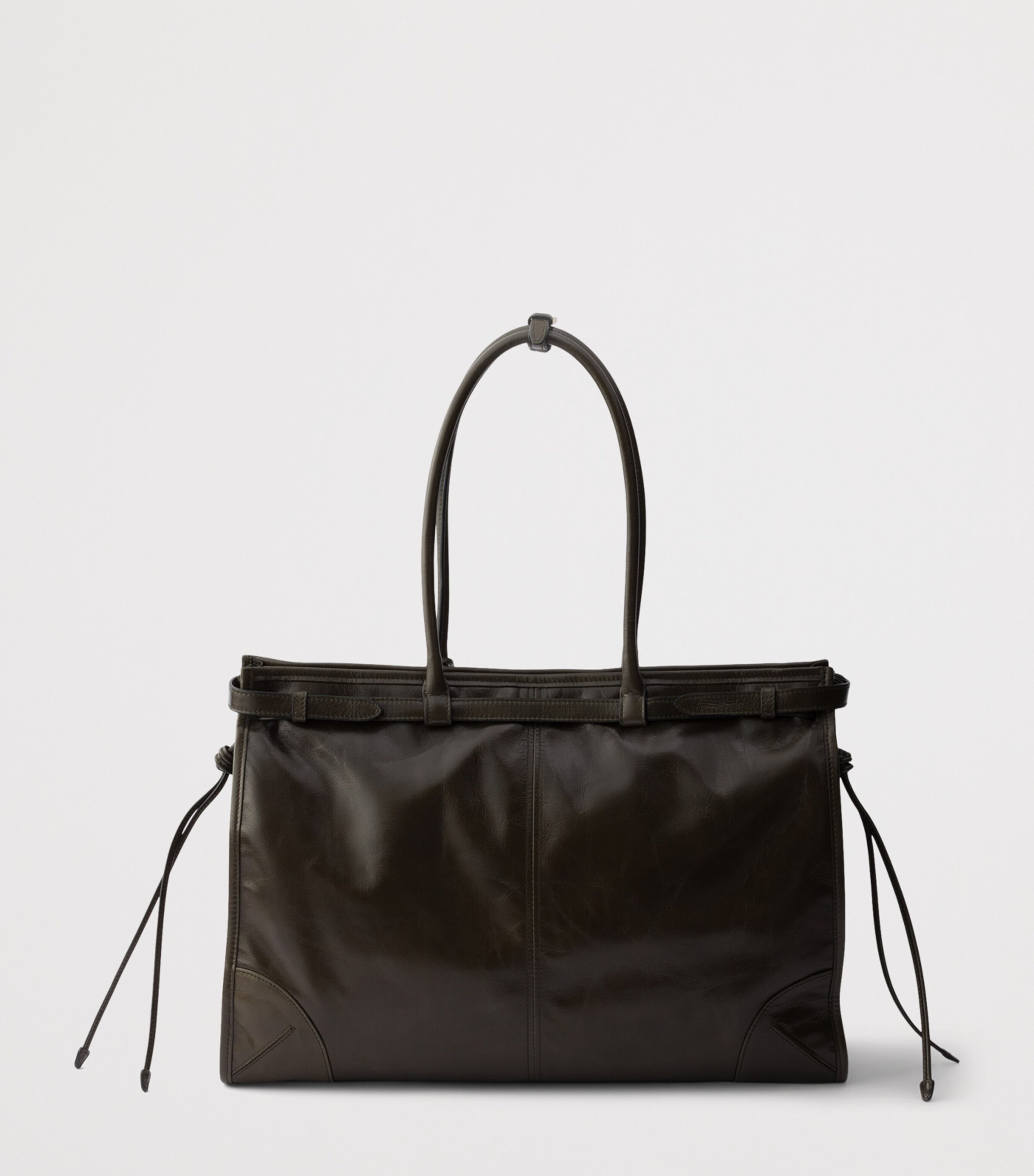 Prada Extra Large Leather Bonnie Shoulder Bag Green Image 4