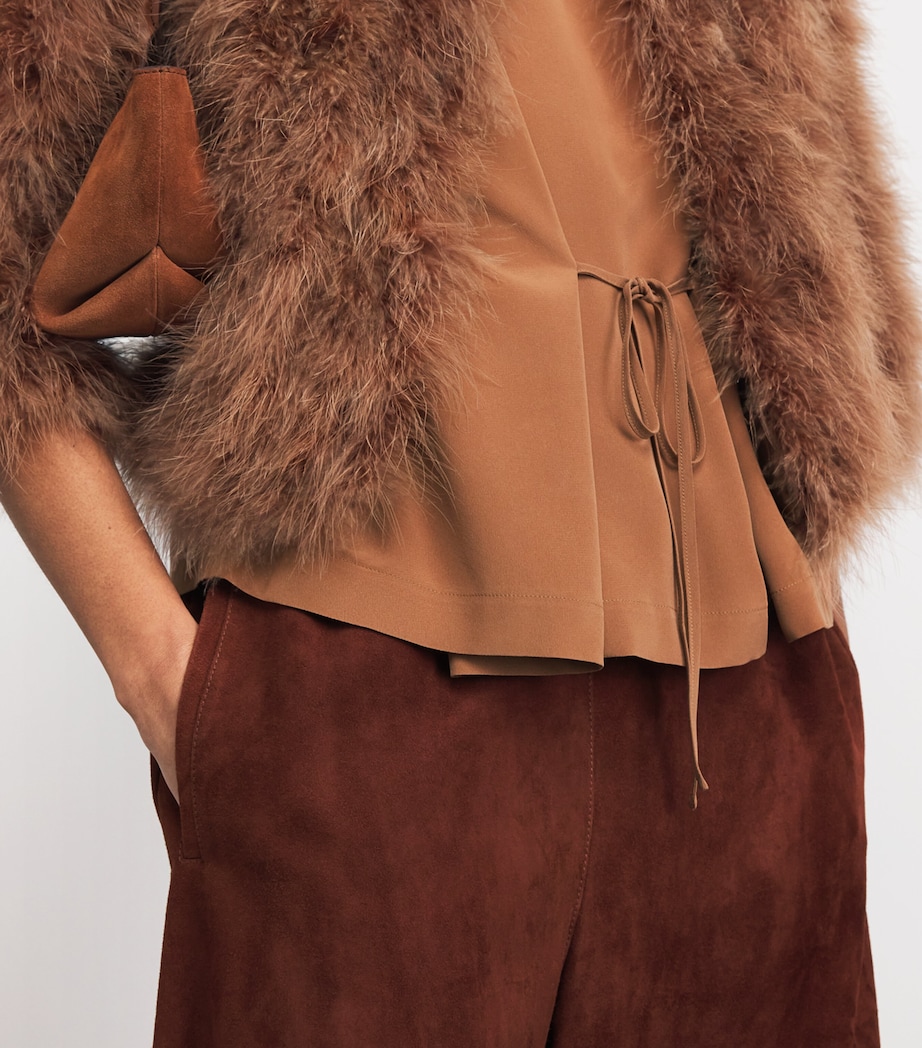 Yves Salomon Womens Silk Crepe Top Image 3