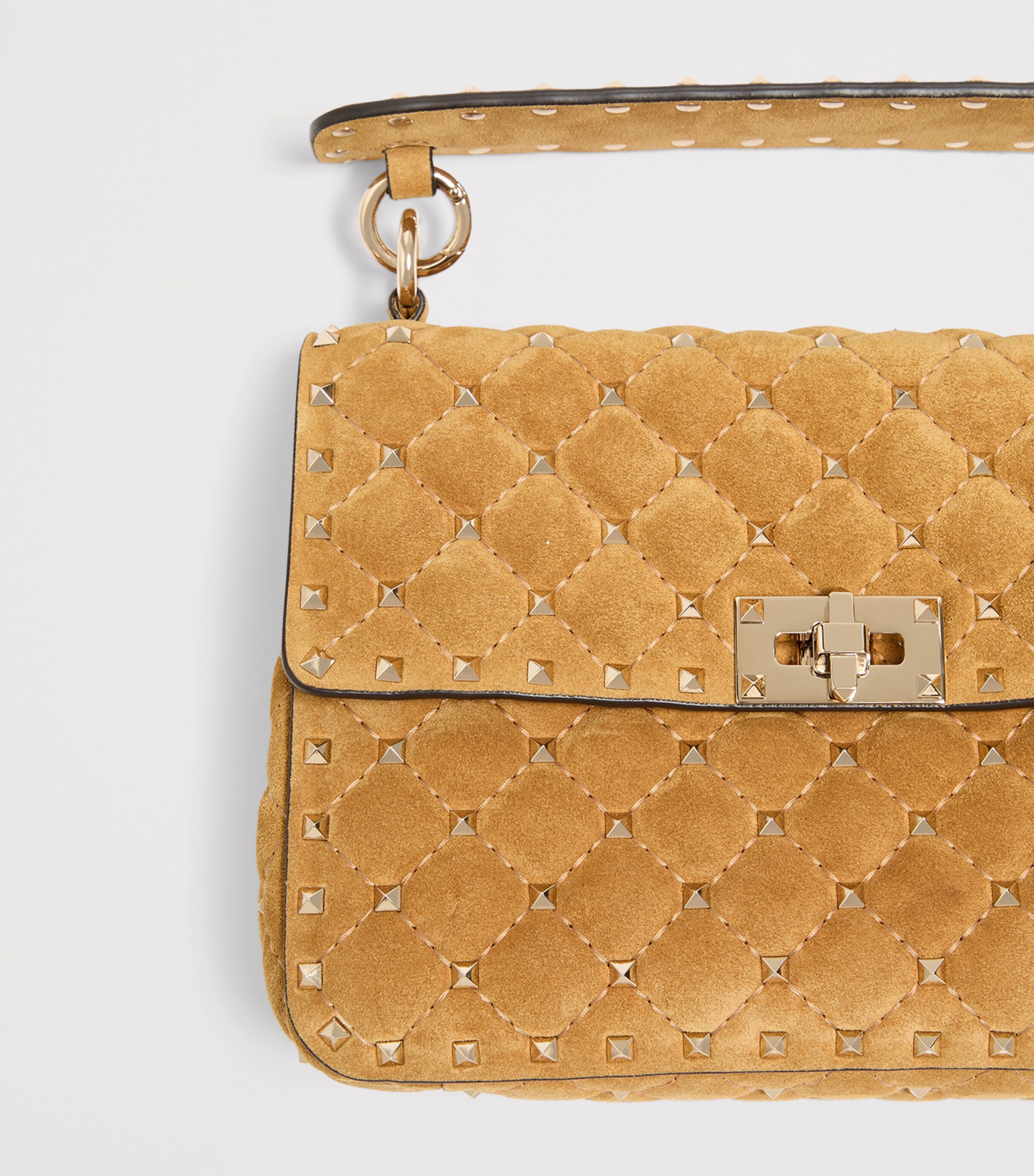 Valentino Garavani Medium Suede Rockstud Spike Shoulder Bag Rdx Image 6