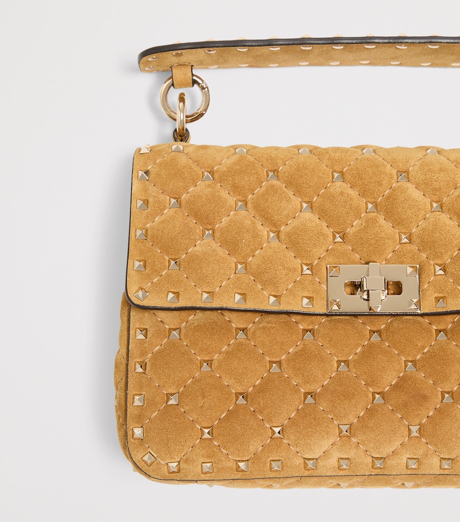 Valentino Garavani Medium Suede Rockstud Spike Shoulder Bag Rdx Image 6