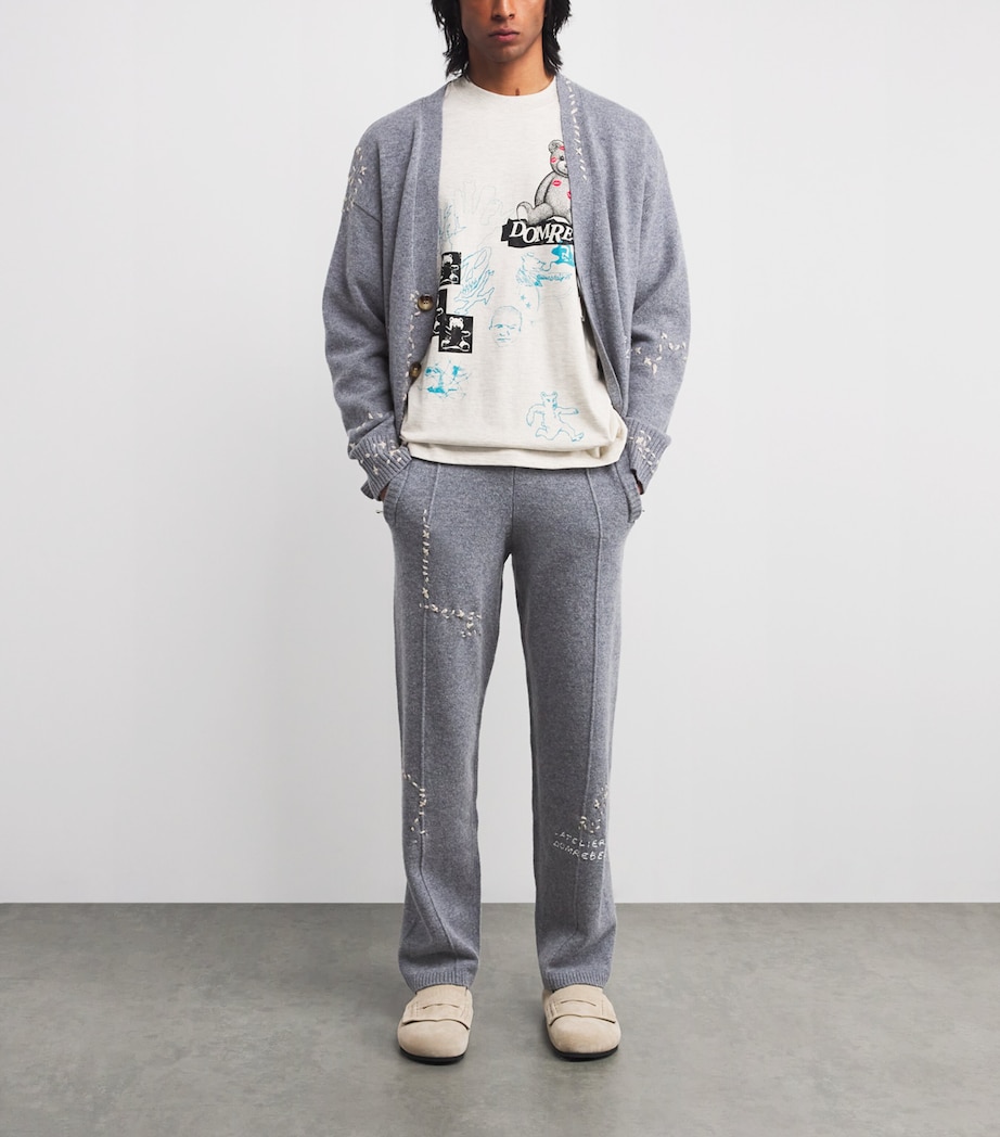 Exposed Stitching Sweatpants GREY Image 2