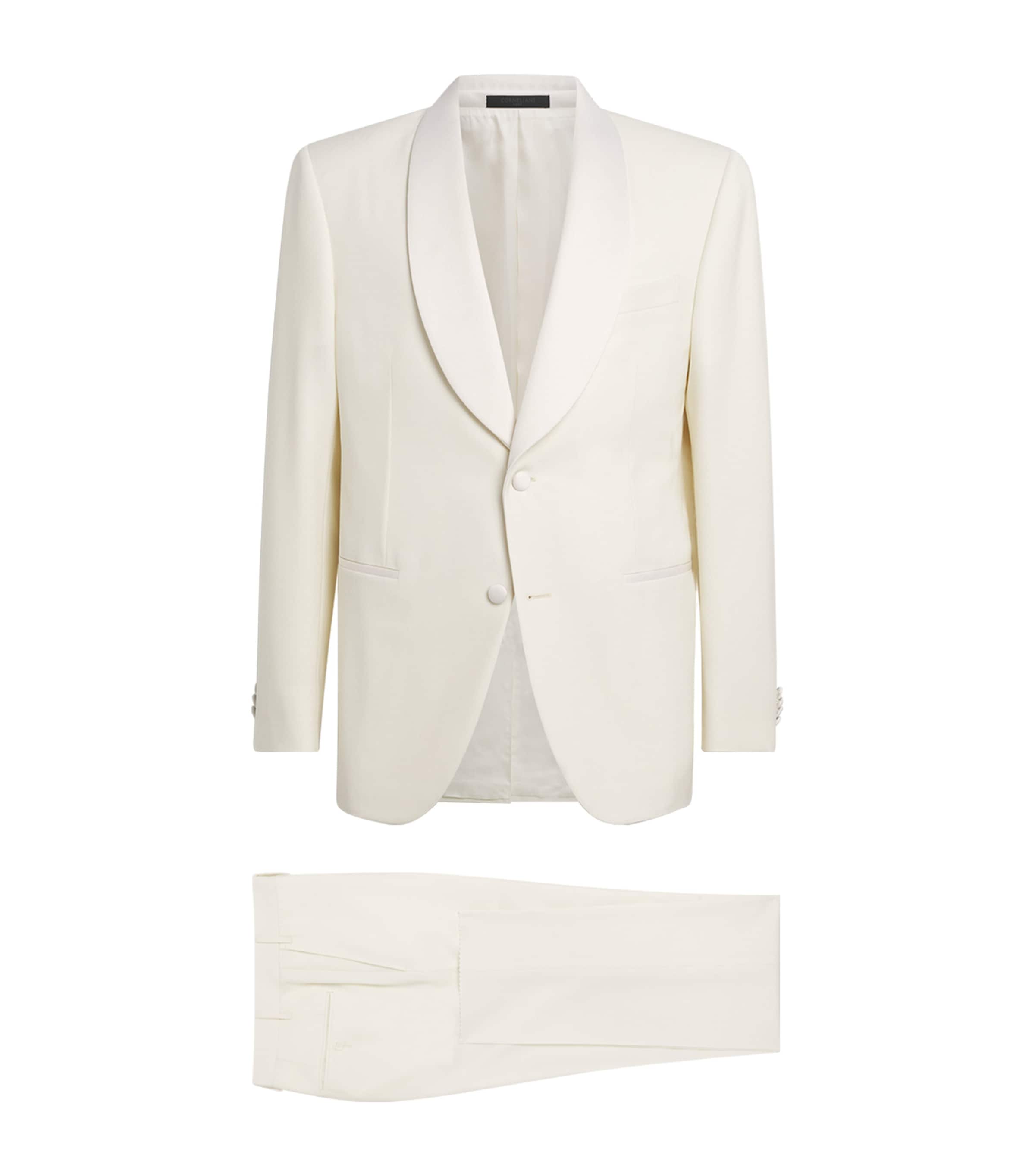 Wool 2-Piece Tuxedo 073 NATURAL WHITE Image 1