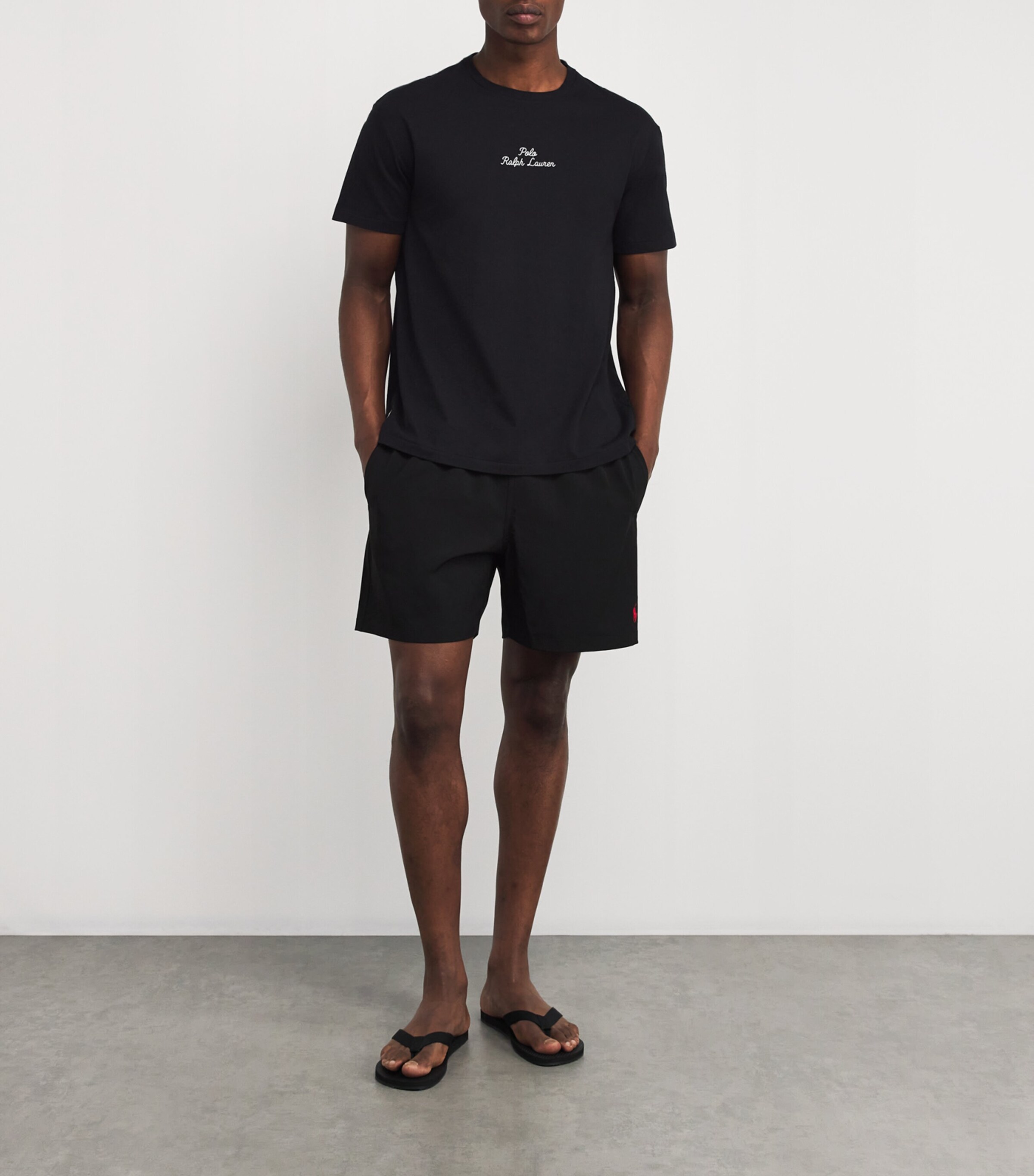 Polo Ralph Lauren Mens Cotton Cursive Logo T-Shirt Black Image 2