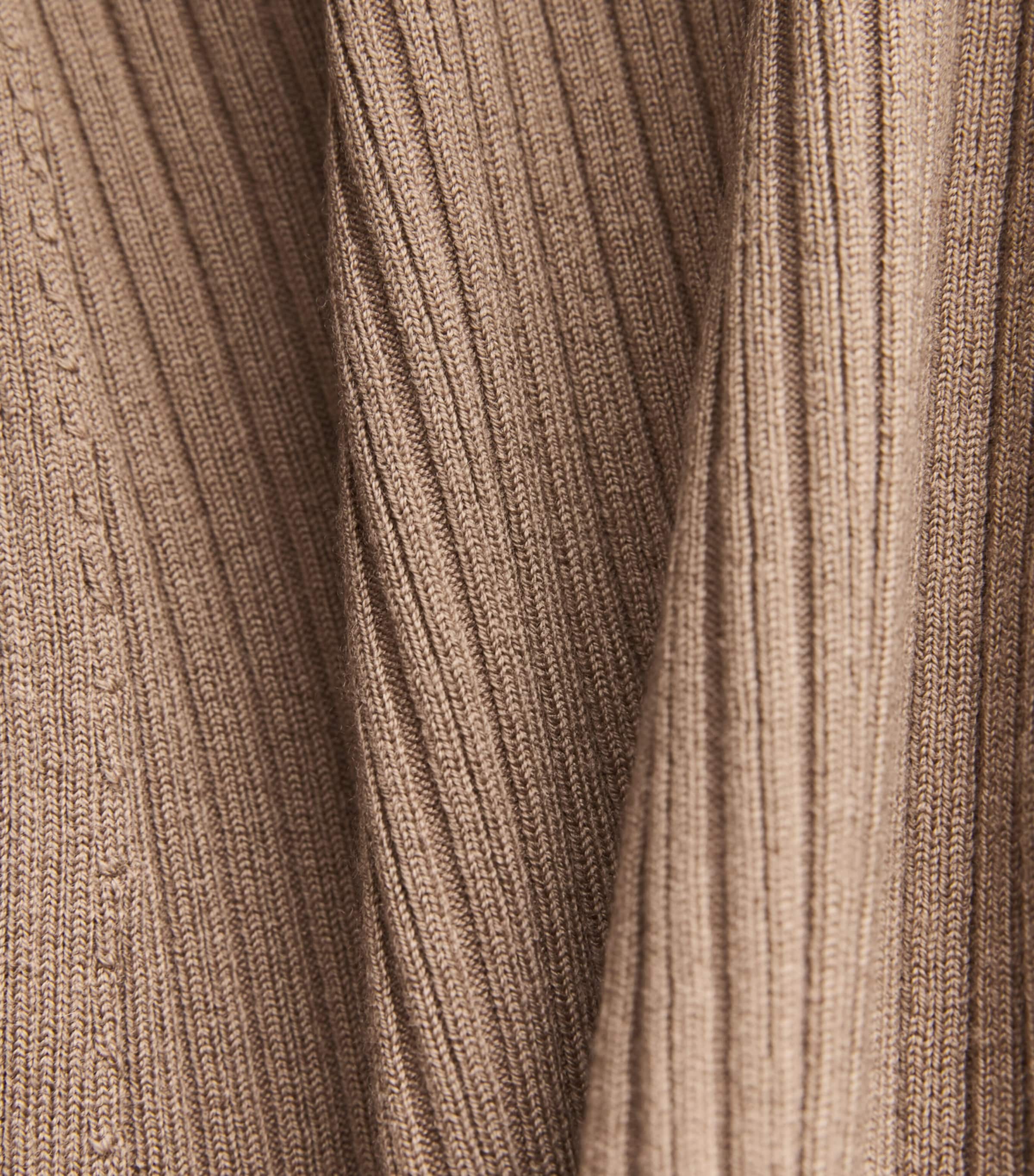 Joseph Brown Merino-Blend Ribbed Hallie Midi Skirt | Harrods US