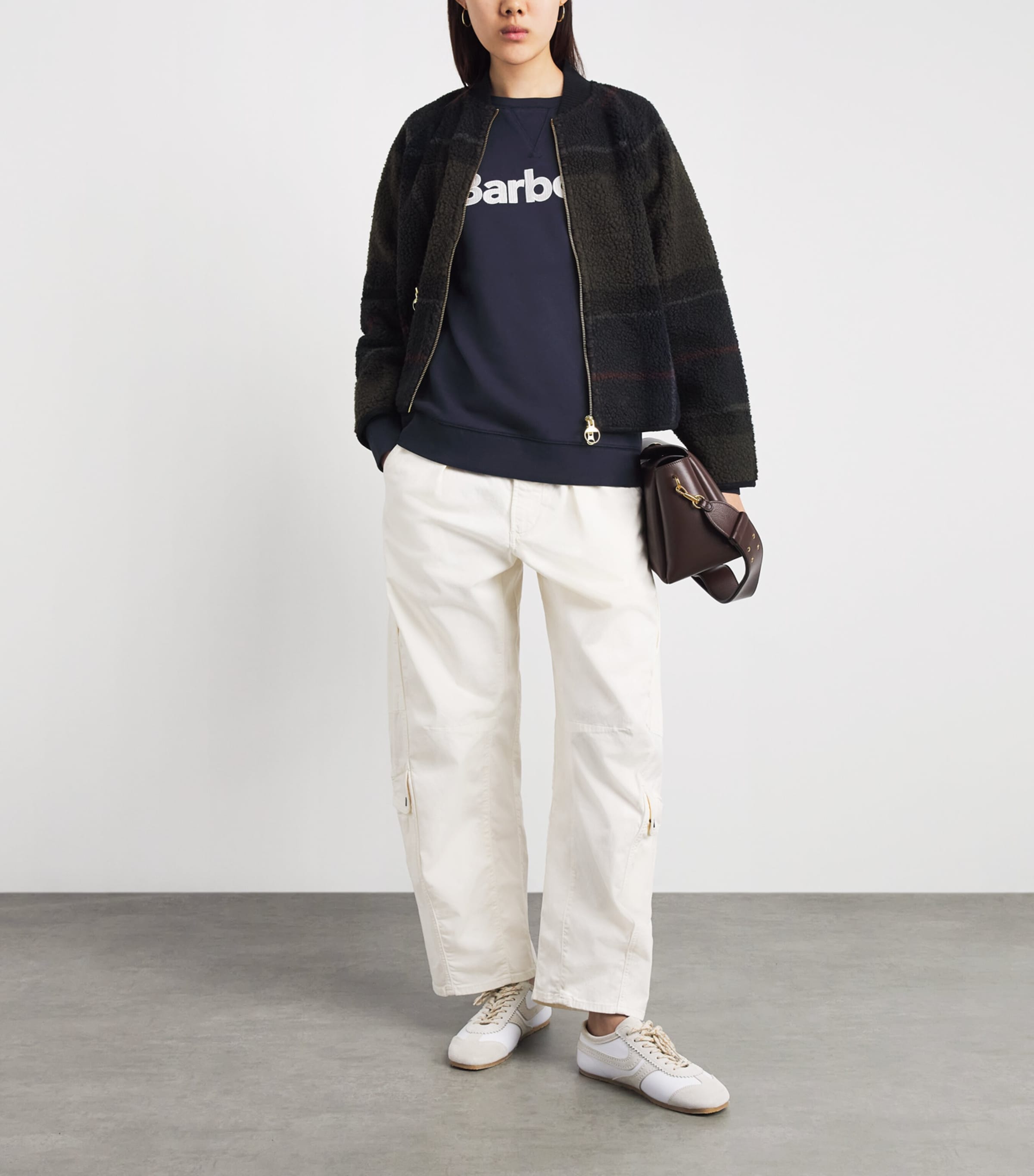 Barbour Cotton Hartland Sweatshirt Dark Navy Image 2