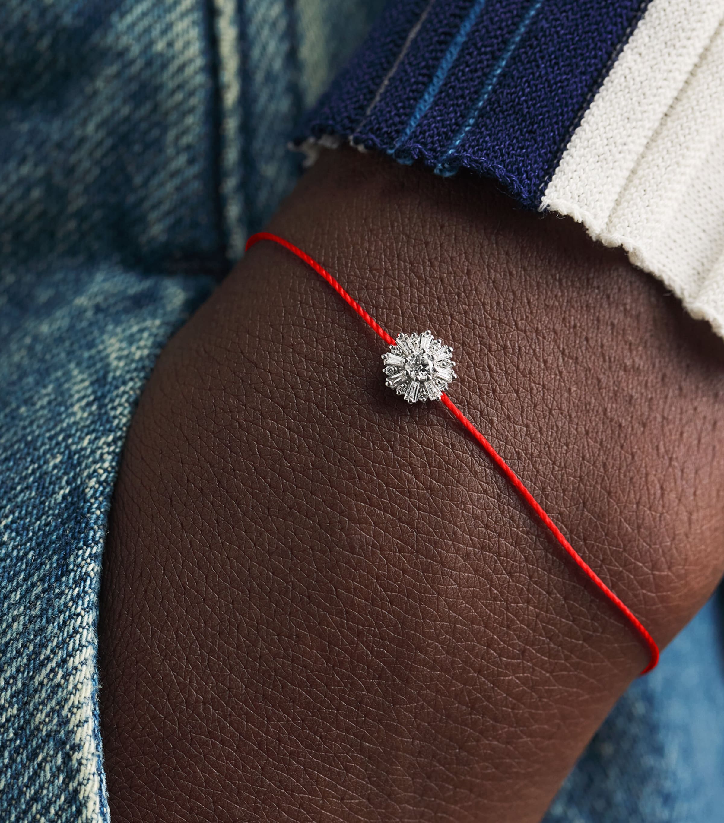Redline White Gold and Diamond Sol Soleil Bracelet Red Image 2